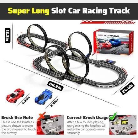 Super Long Slot Car Racing Track Set