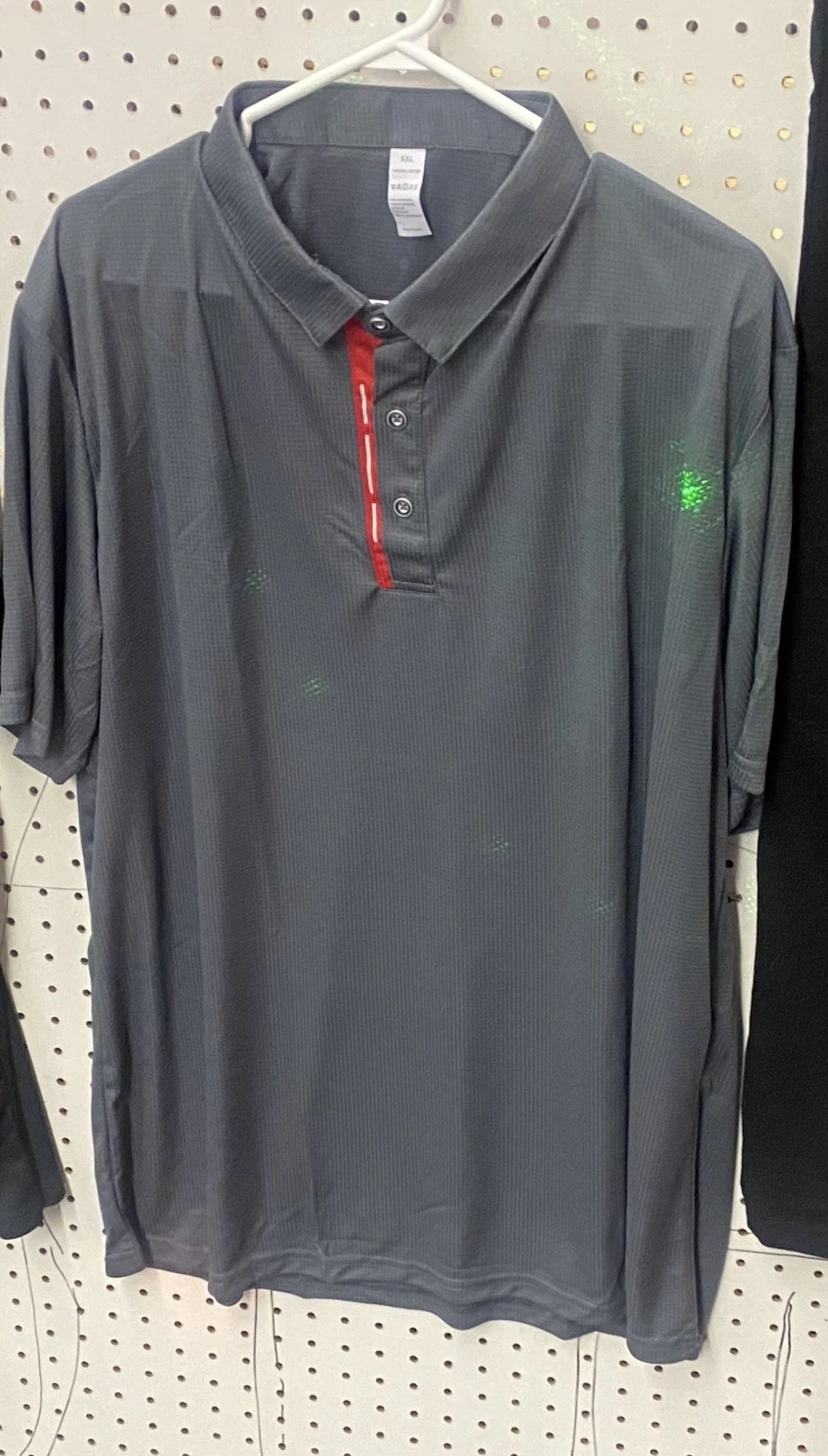 Stylish Gray Polo Shirt with Red Accent