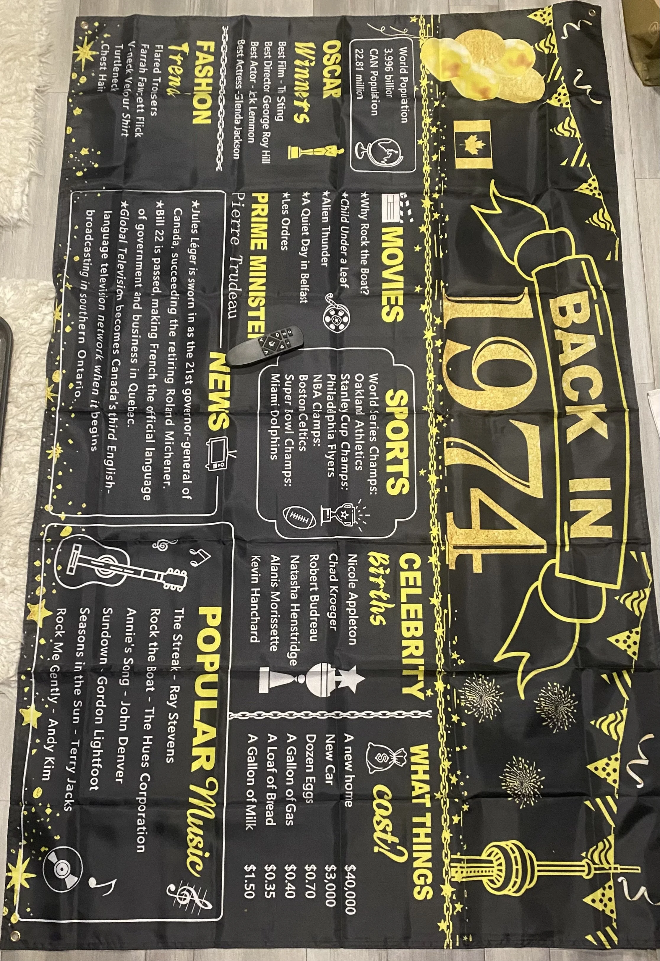 'Back in 1974' Retro Tapestry