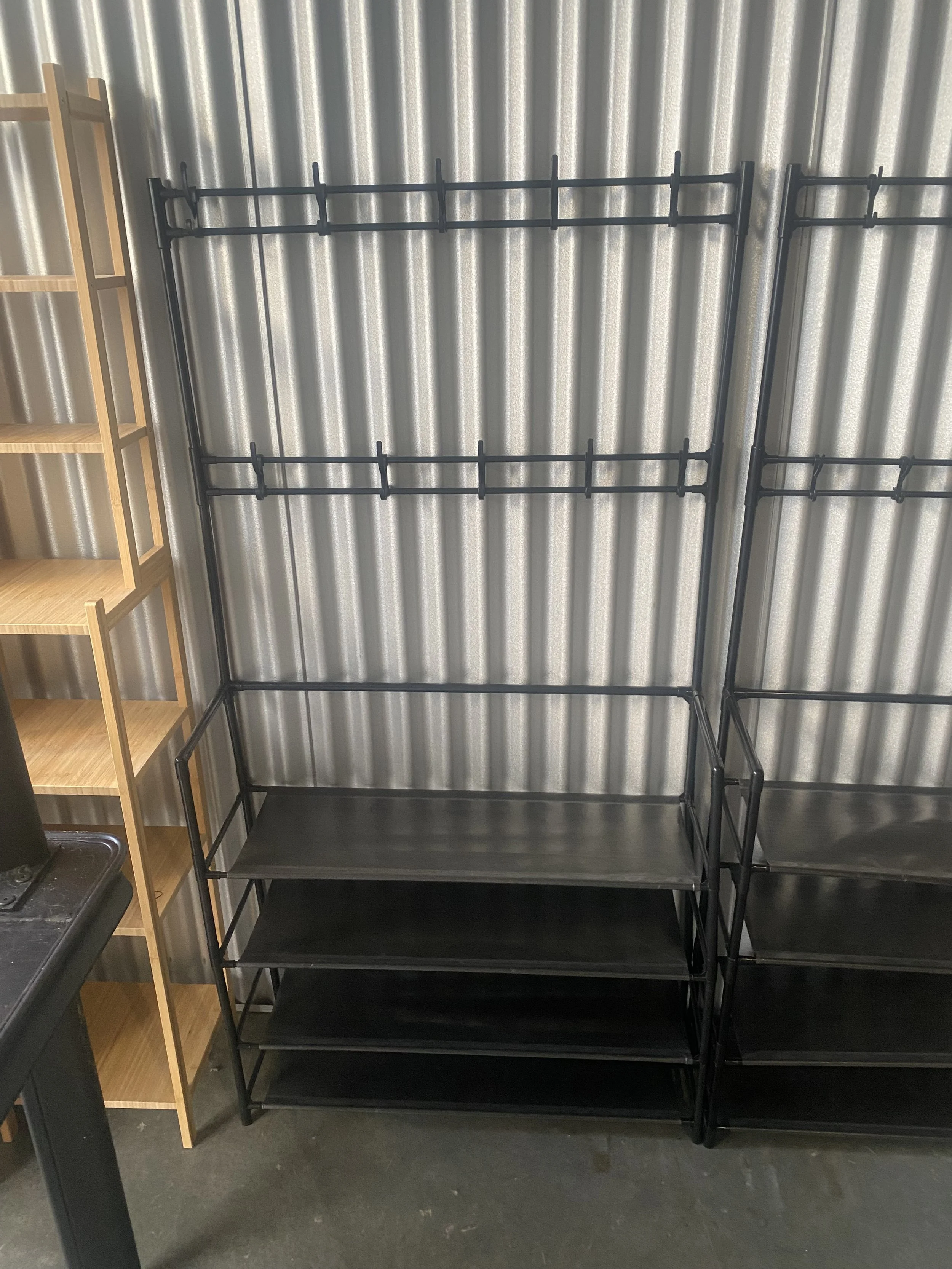 Black Plastic Shelving Unit