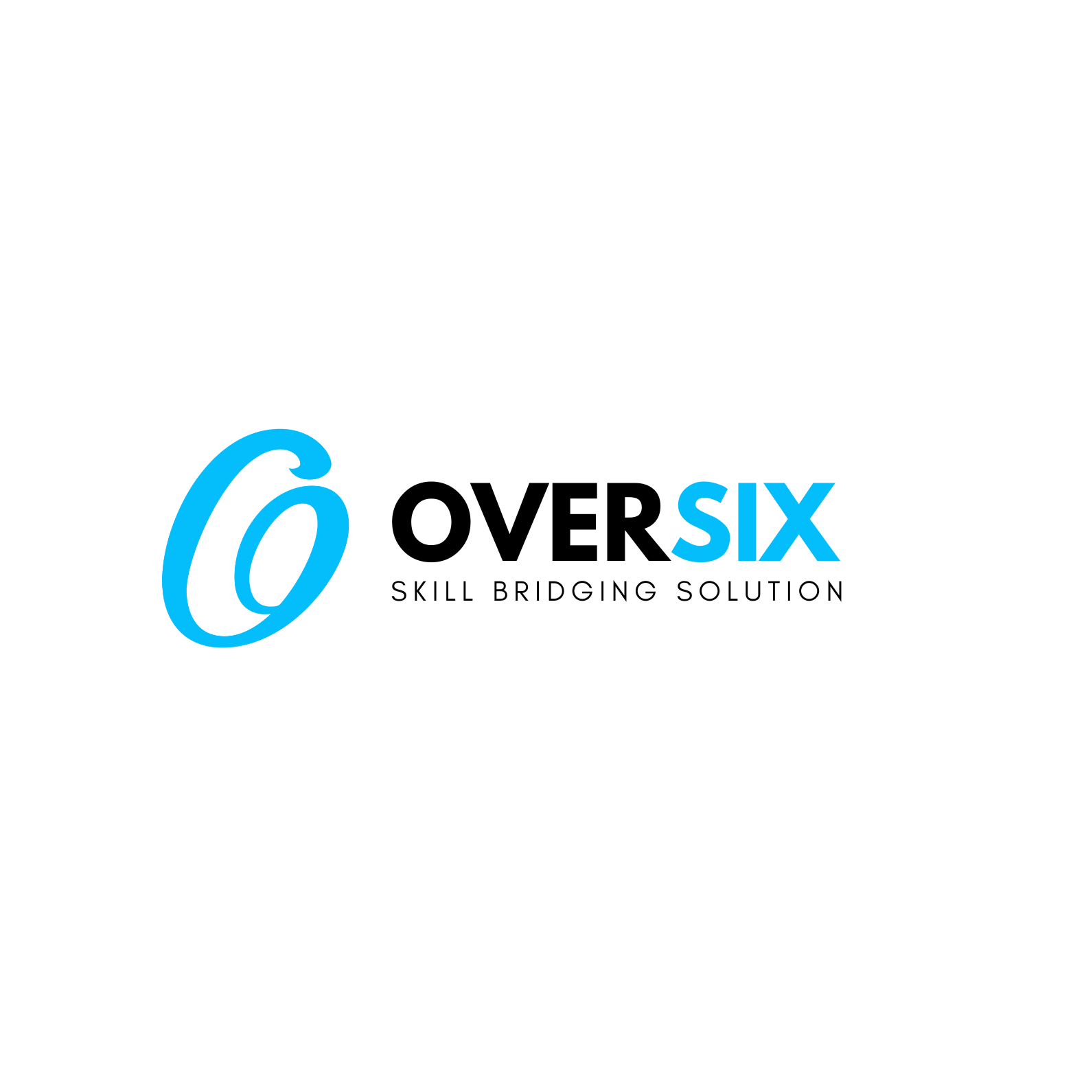 The image features a black background with the number six stylized in a blue, cursive font, and the word 'SIX' in uppercase blue letters beside it.