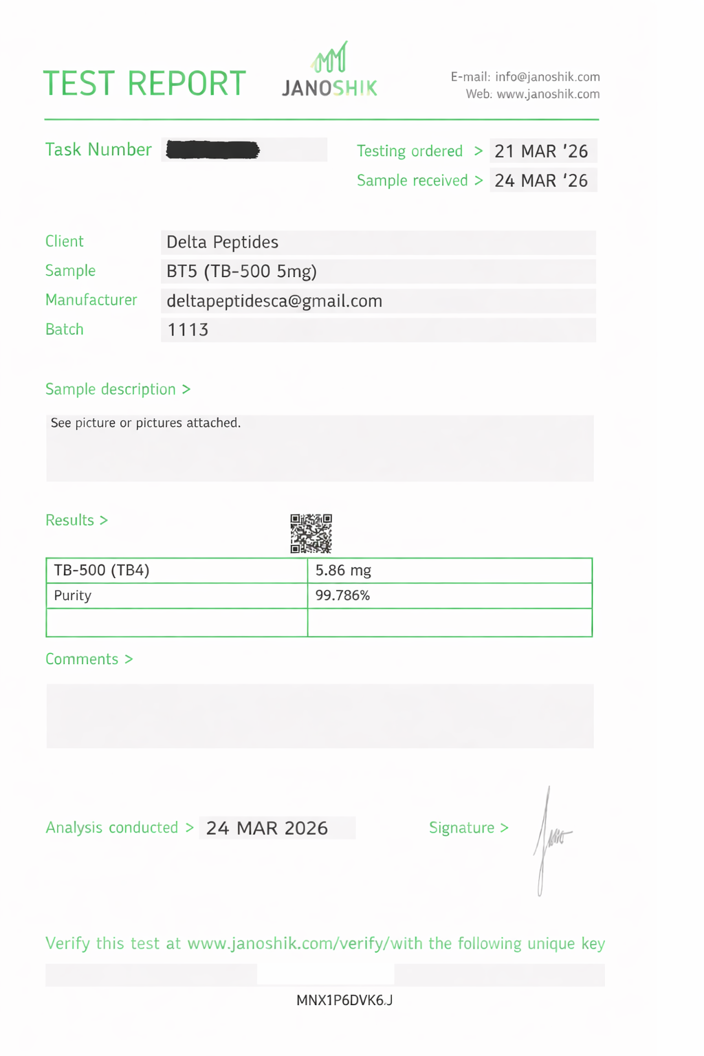 Janoshik lab report on TB-500.png