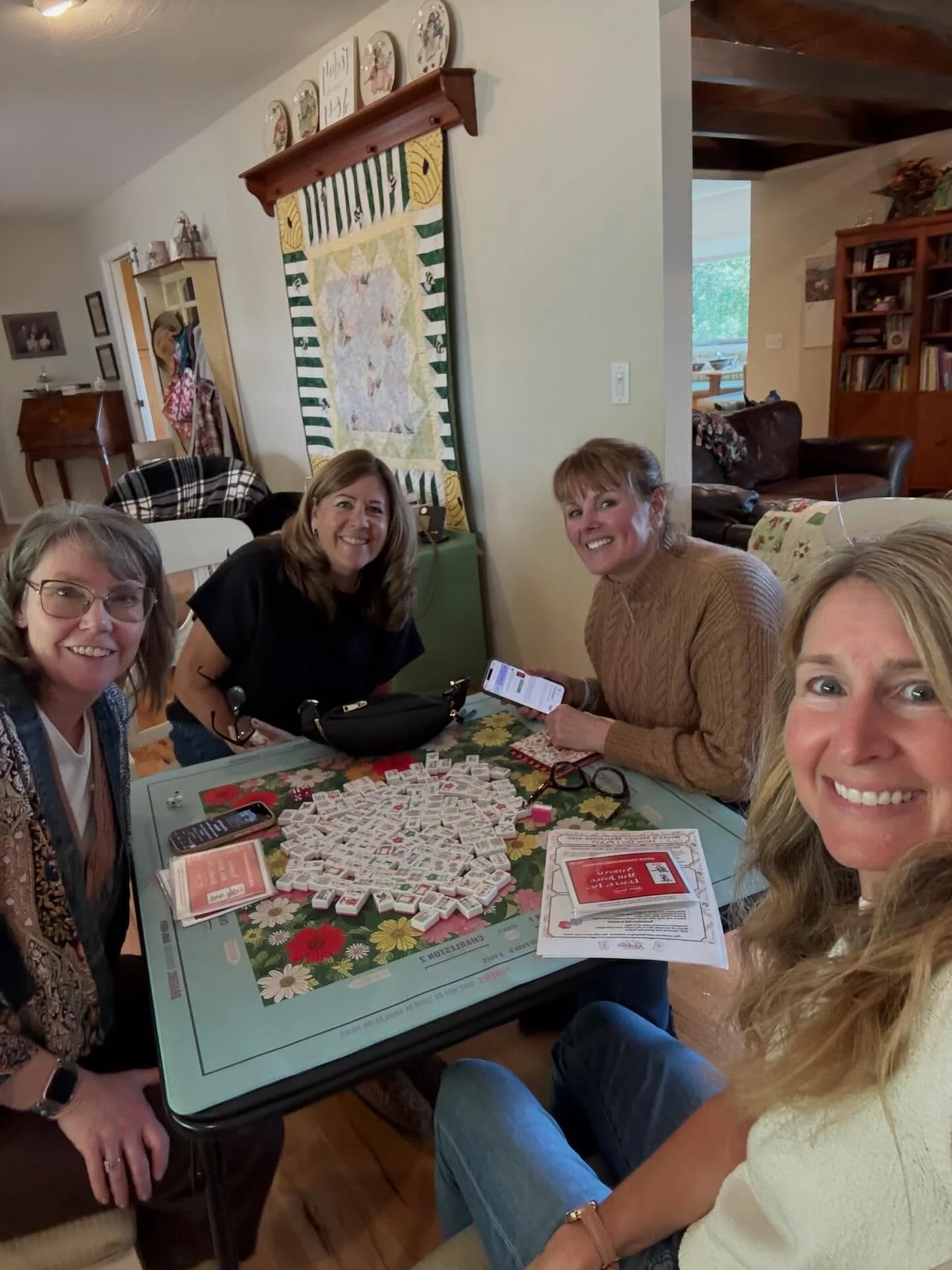 A fun afternoon playing Mahjong with friends!!! #mahjong