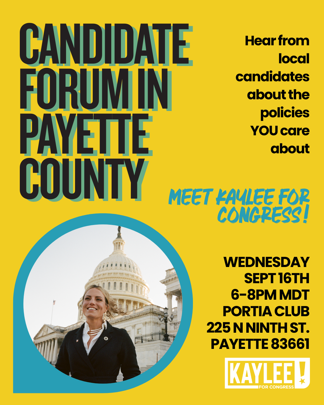 Payette, ID - 9/16 - Candidate forum