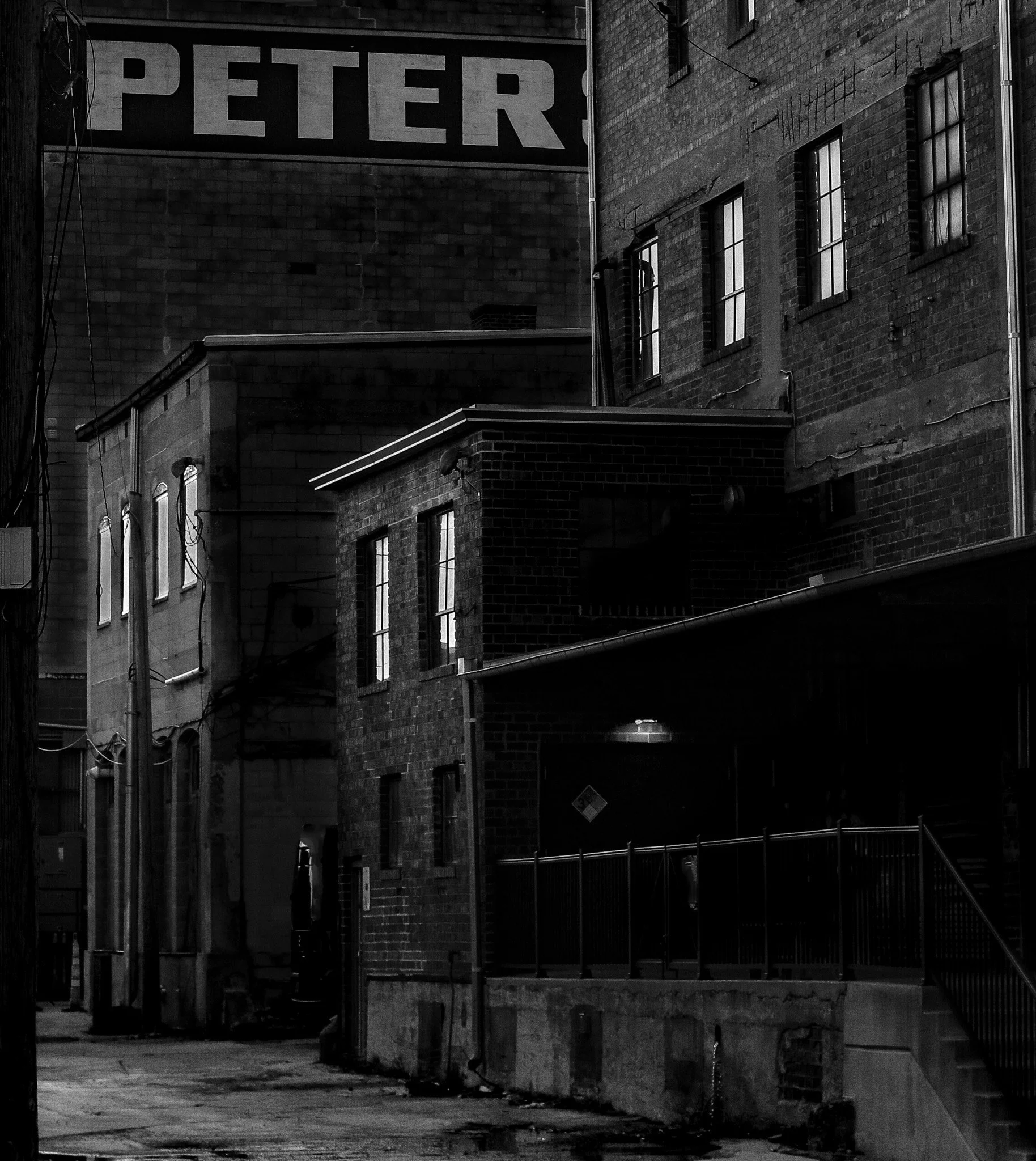 Street Photography, old building in Davenport IA