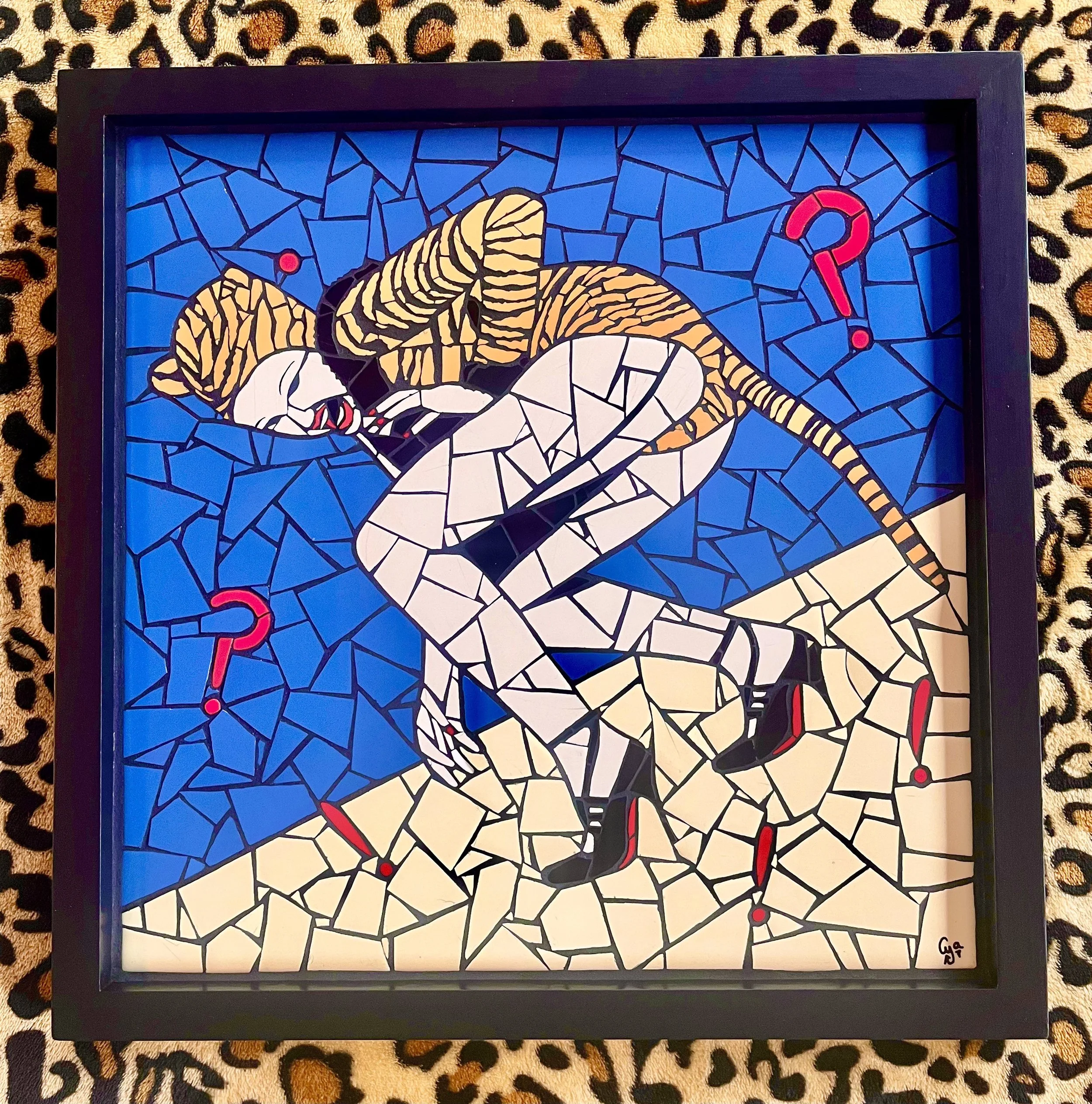 Poison Ivy, Cramps. Ceramic tiles on foam board. 16"x16". 2026