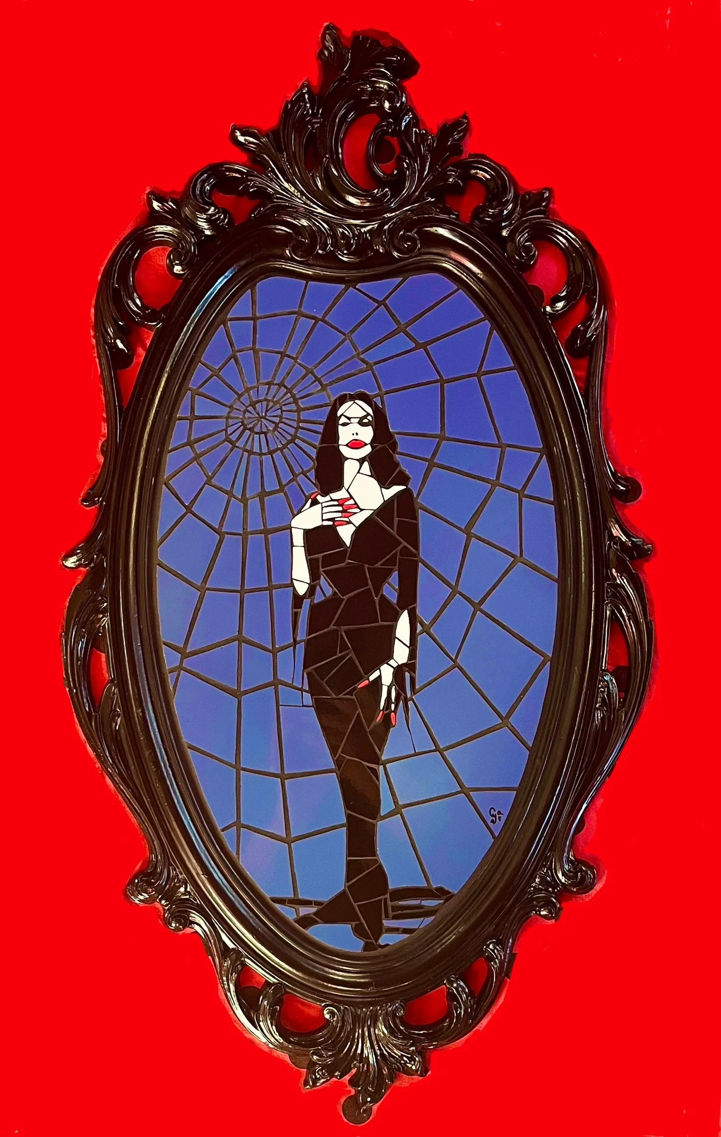 Vampira. Ceramic tiles on foam board. 29"x16". 2025