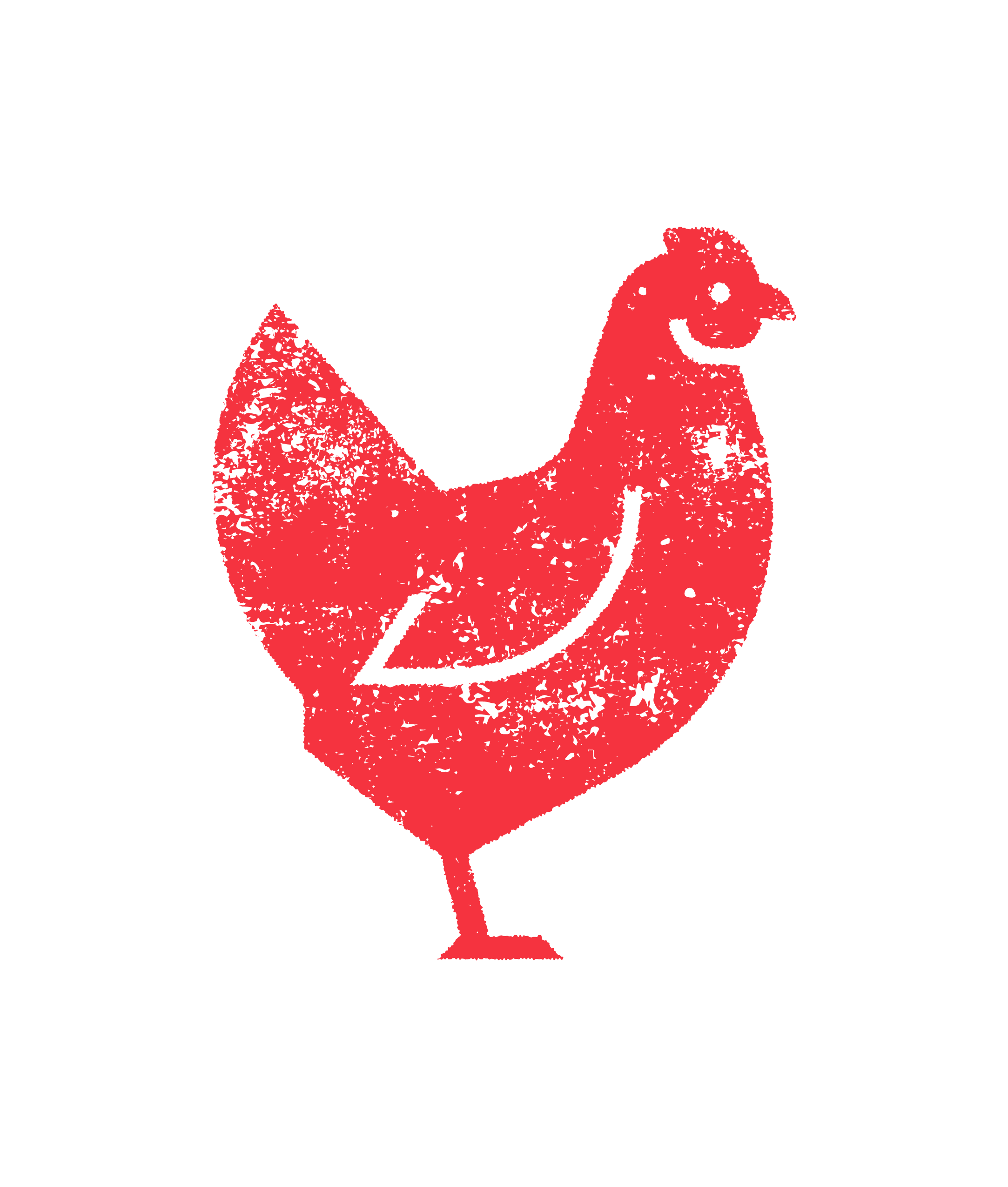 A red illustration of a sneaker in the shape of a wine glass.