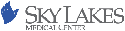 Sky Lakes Medical Center logo with a blue bird icon and text
