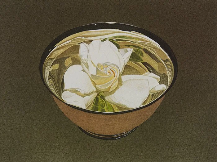 
Gardenia in a Silver Bowl
16 Color Hand Drawn & Pulled Lithograph • Edition of 100

12" X 16" • 1996