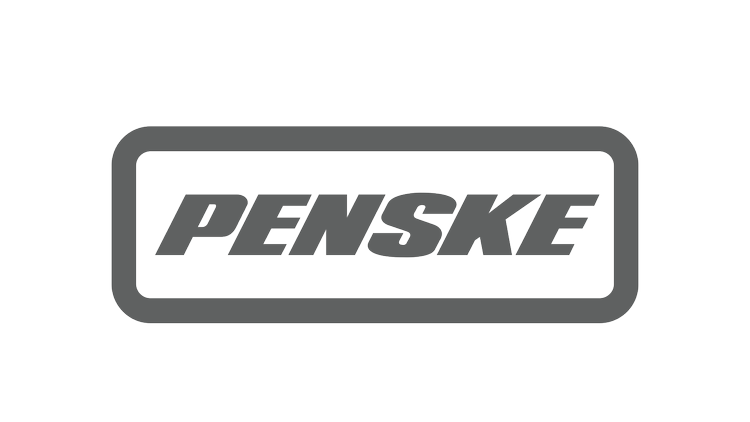 Penske logo enclosed in a rounded rectangle outline.