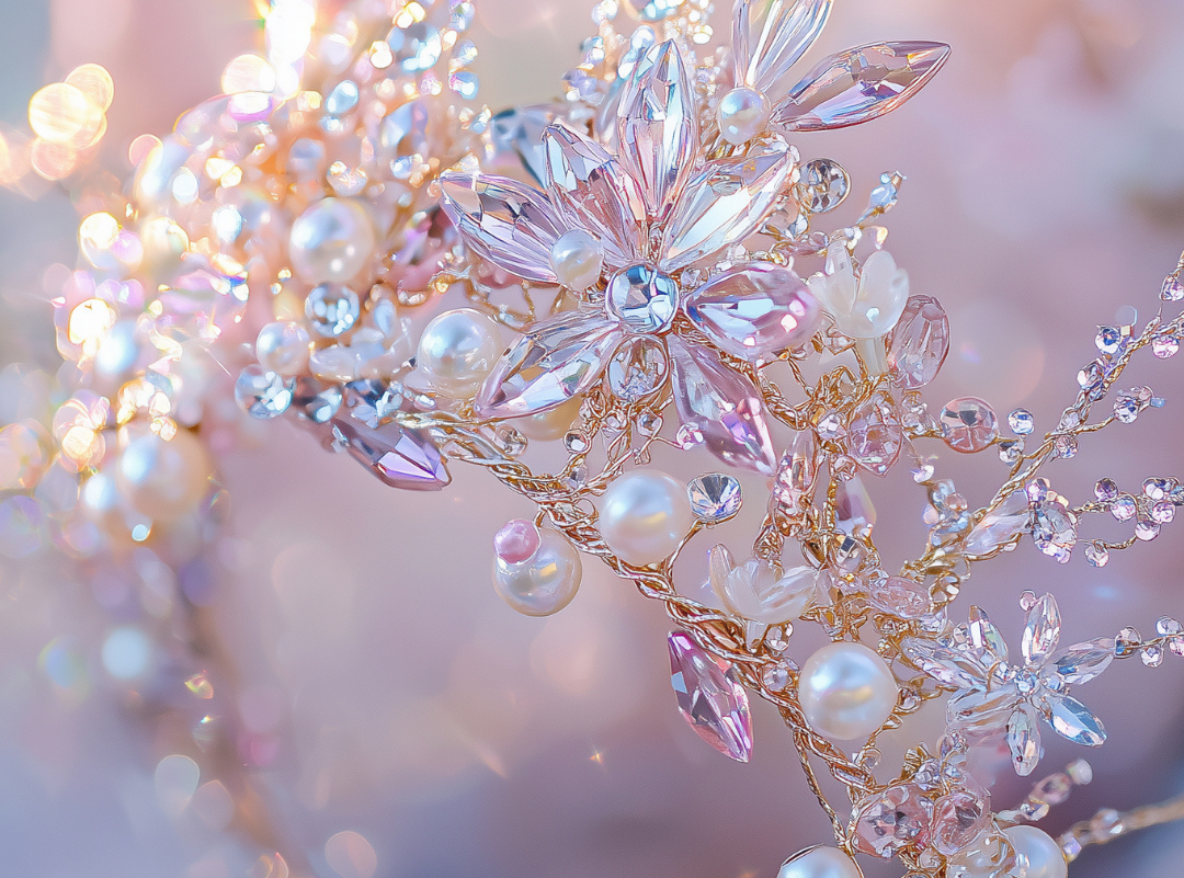 Connective Healing Therapy Quote Background Image Pearls and Crystals Aesthetic
