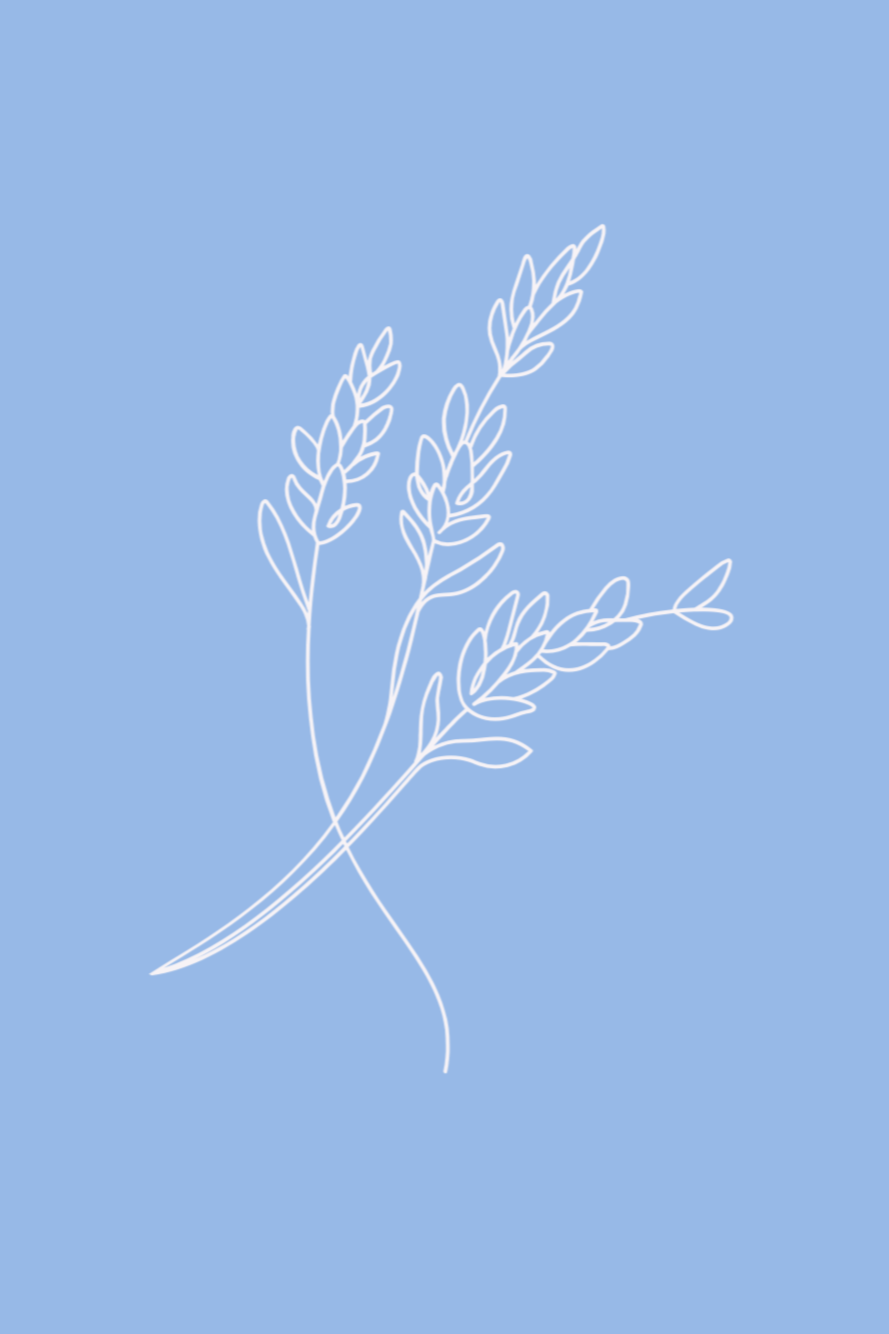 Aesthetic Blue Oval with Light Purple Lavender Outline Flare