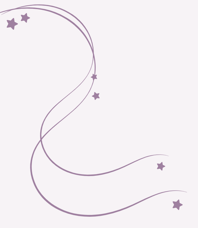 Lavender star swirly line swoops background decoration