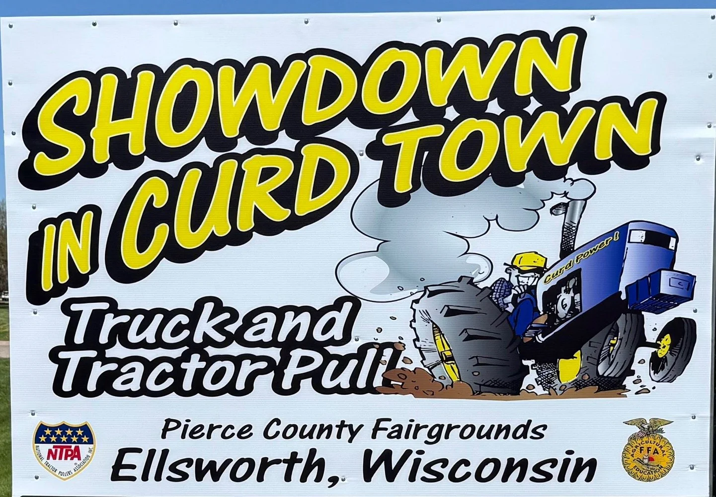 Large-format digitally printed business sign