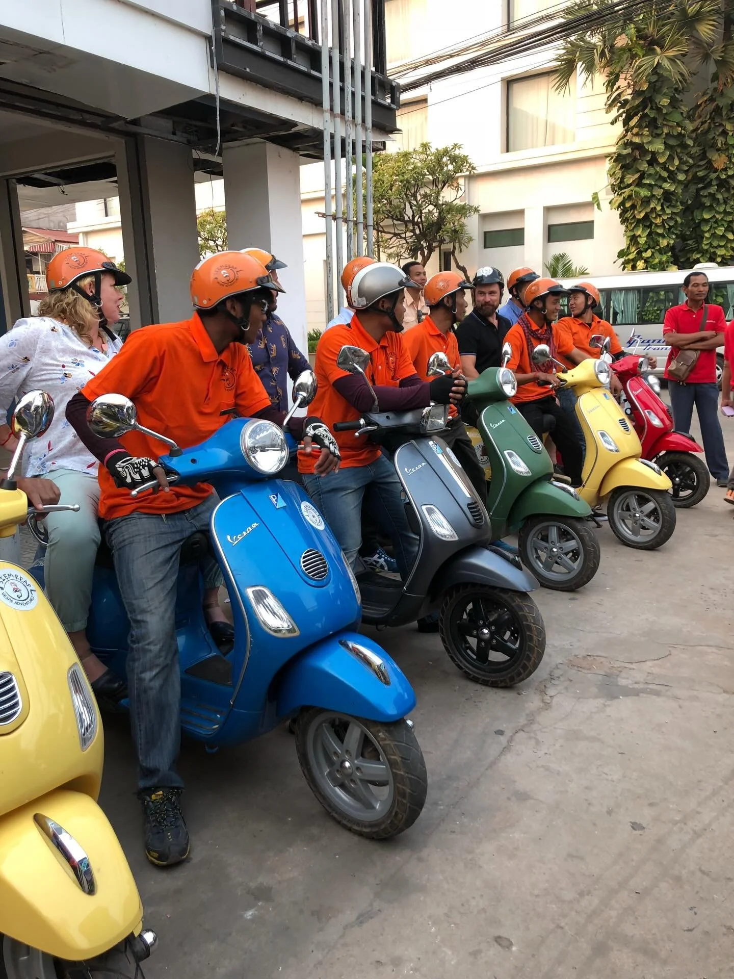 Fun in the streets of Siem Reap with dream clients.