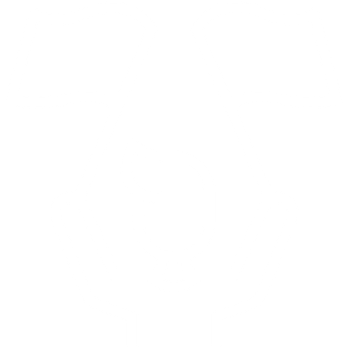 Outline of a person holding a megaphone with a speech bubble containing a rainbow-colored heart.
