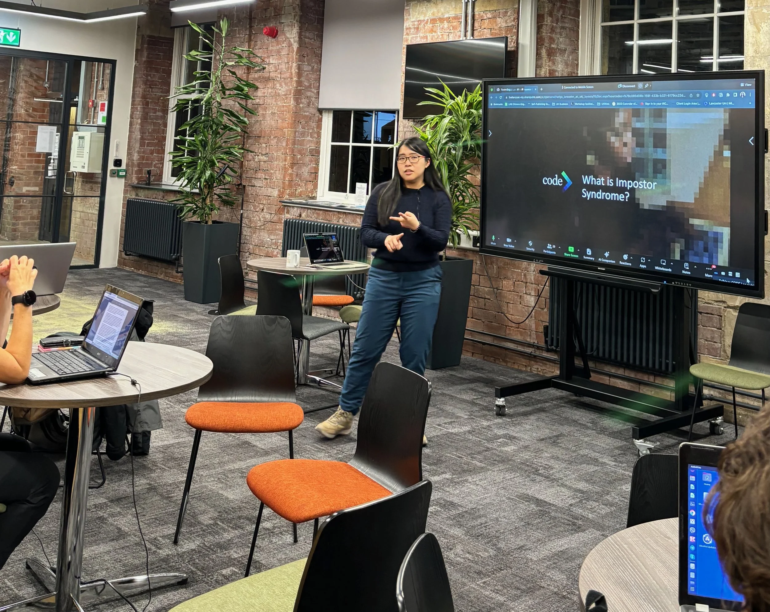 Maharani Hariga delivering workshop on impostor syndrome