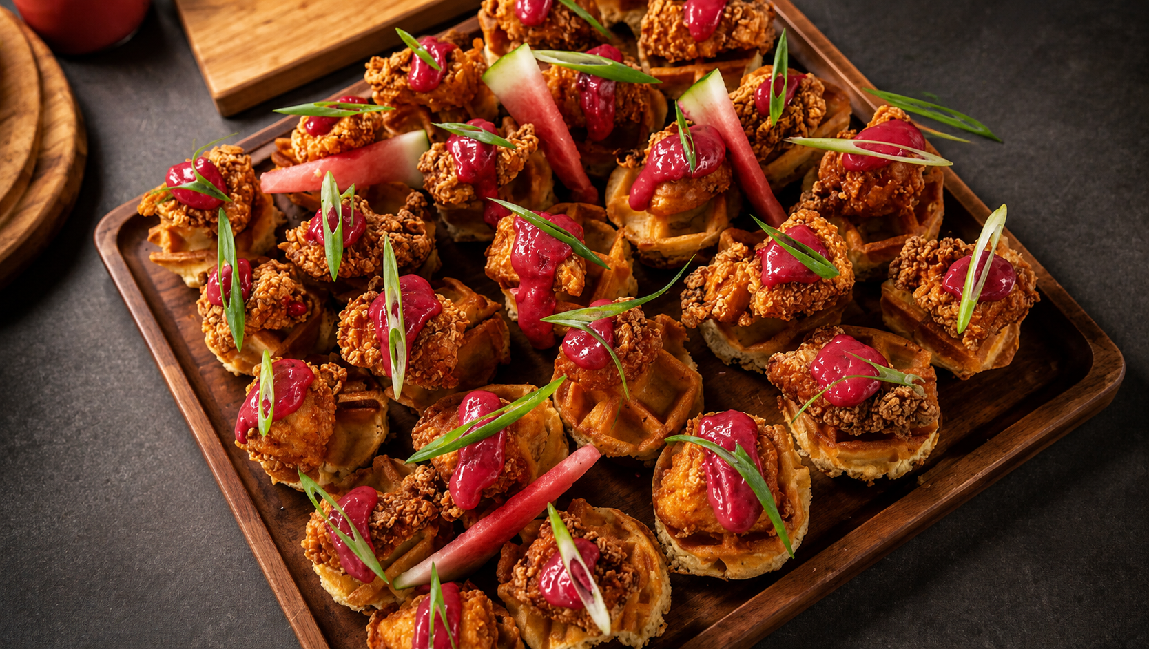 Chicken & Waffles with Black Berry Aioli.png