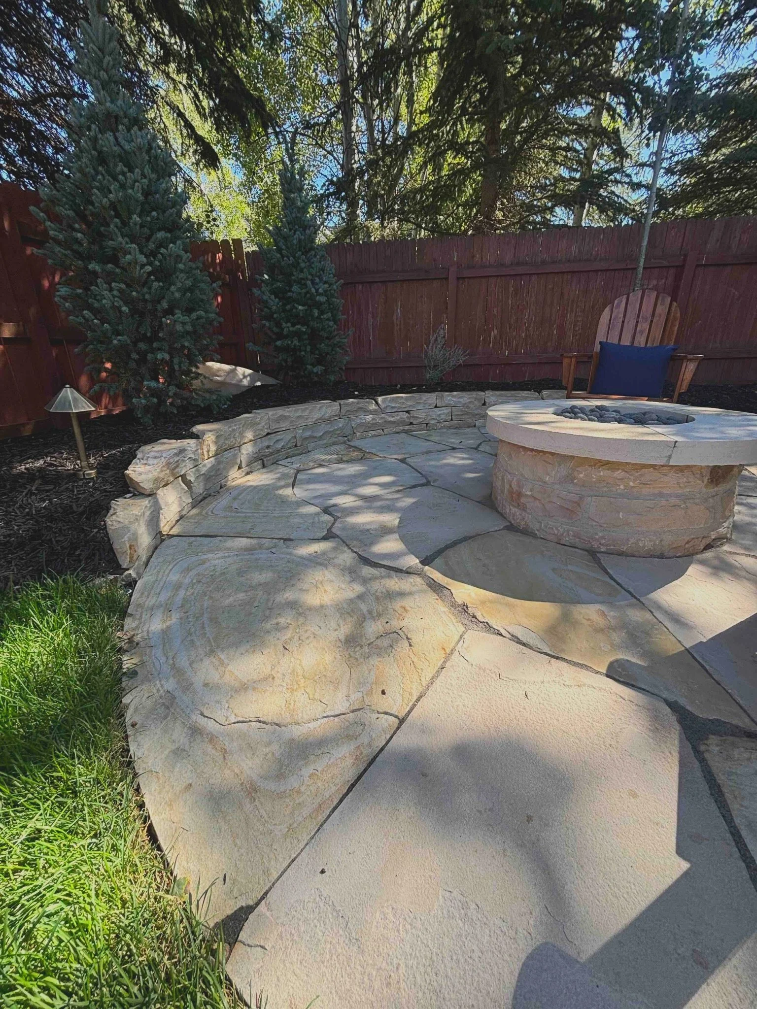 custom stone fire pit park city Utah