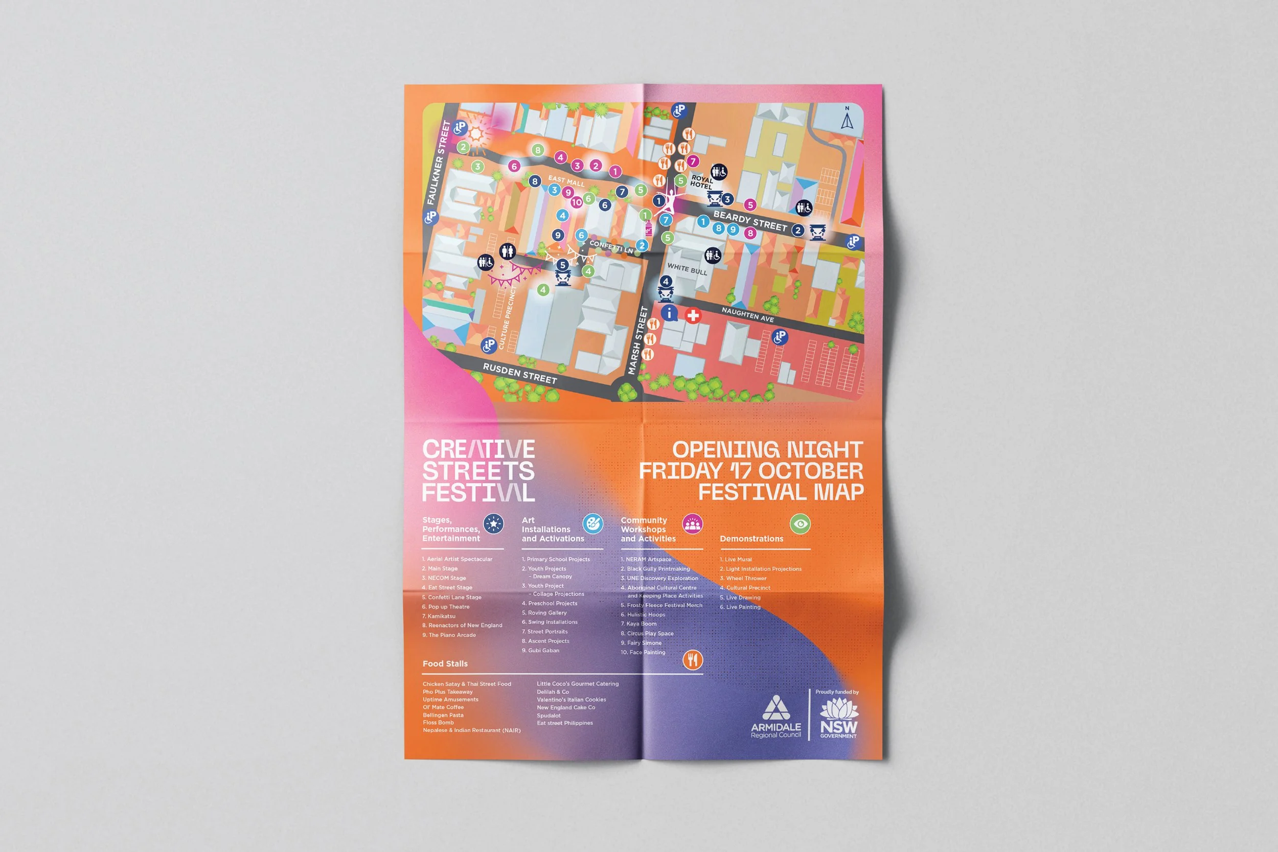 Creative Streets Festival folded event map