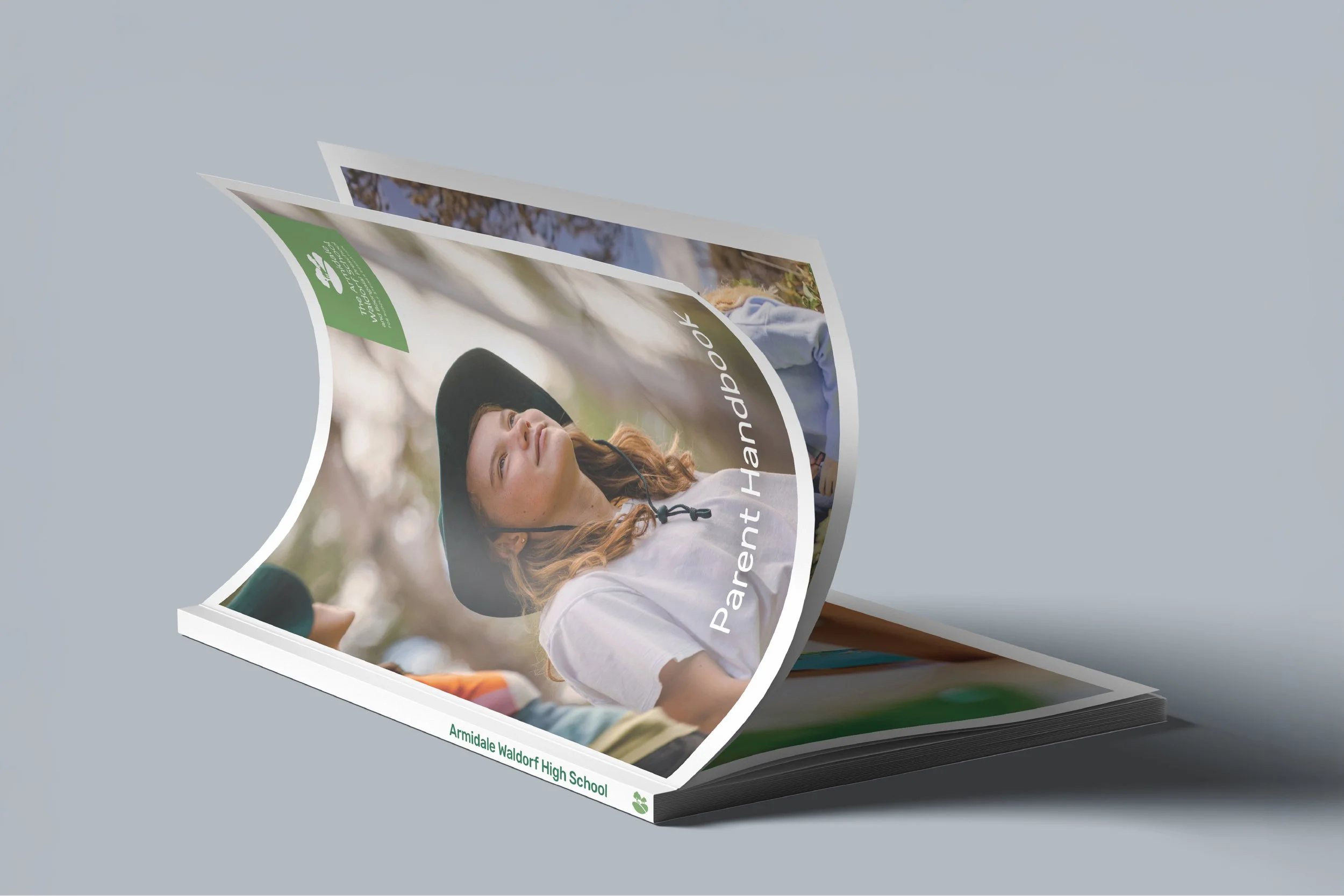 The Armidale Waldof School Parent Handbook cover mockup