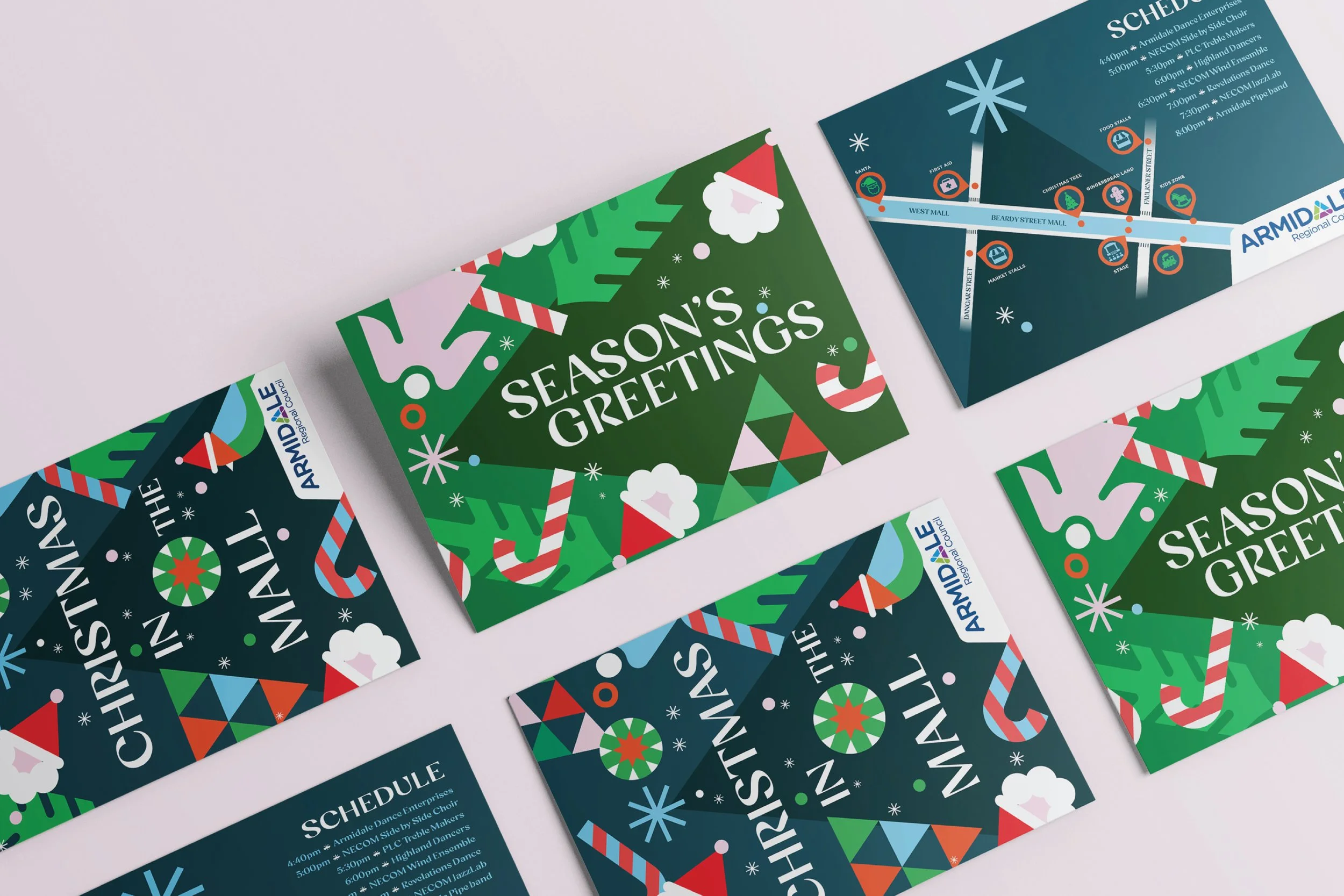 Armidale Regional Council Christmas in the Mall postcard