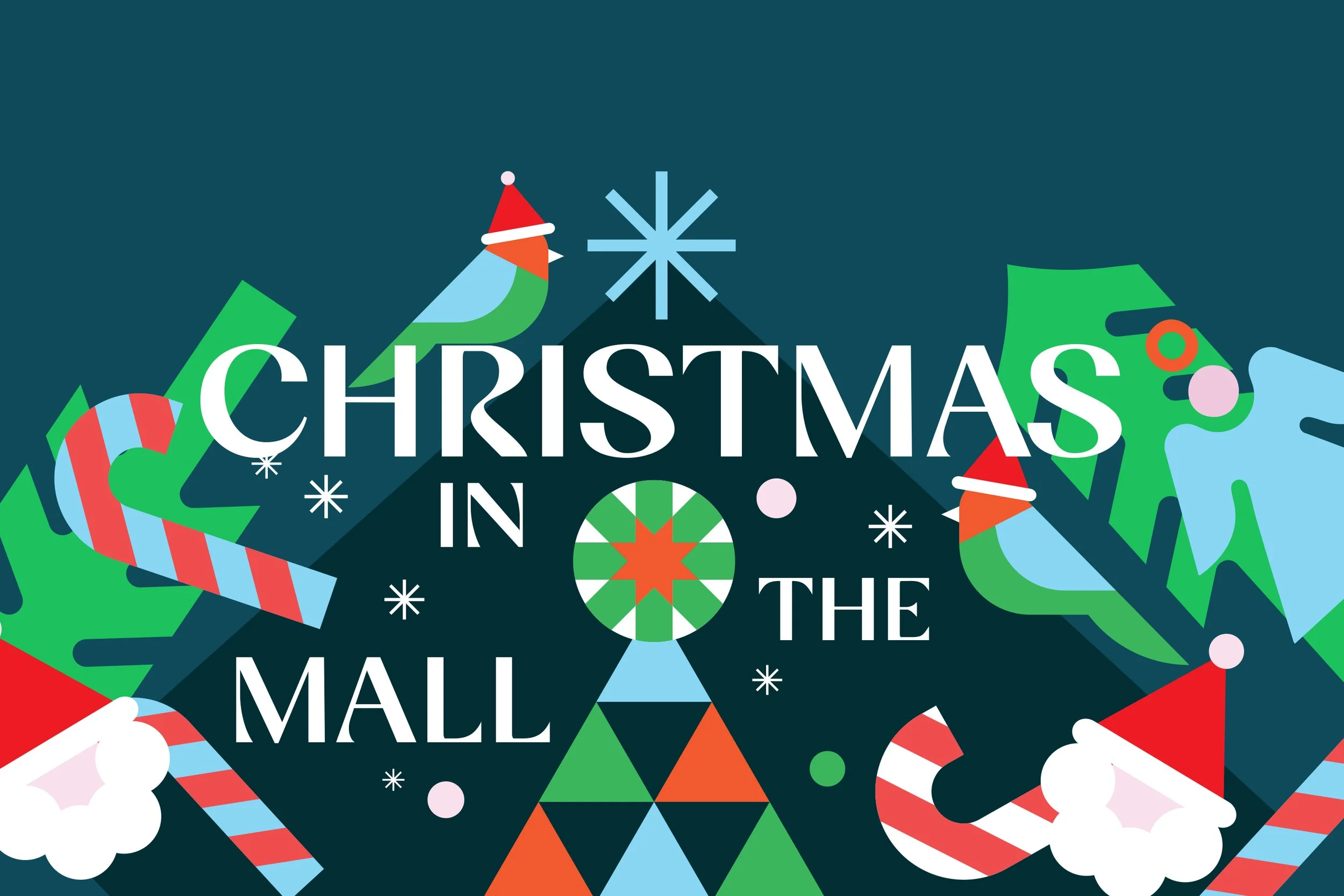 Armidale Regional Council Christmas in the Mall logo and branding elements