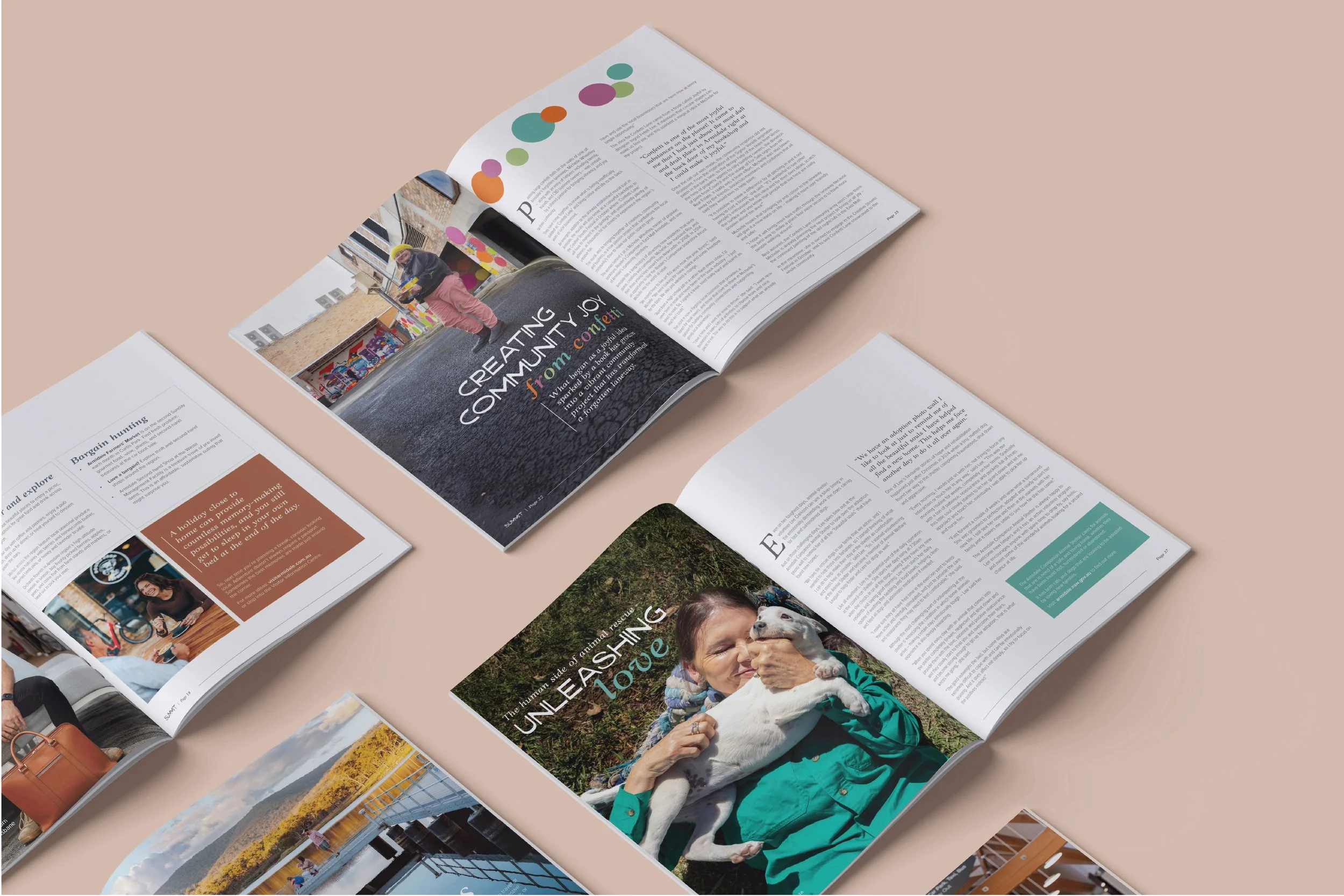 Summit magazine sample spreads