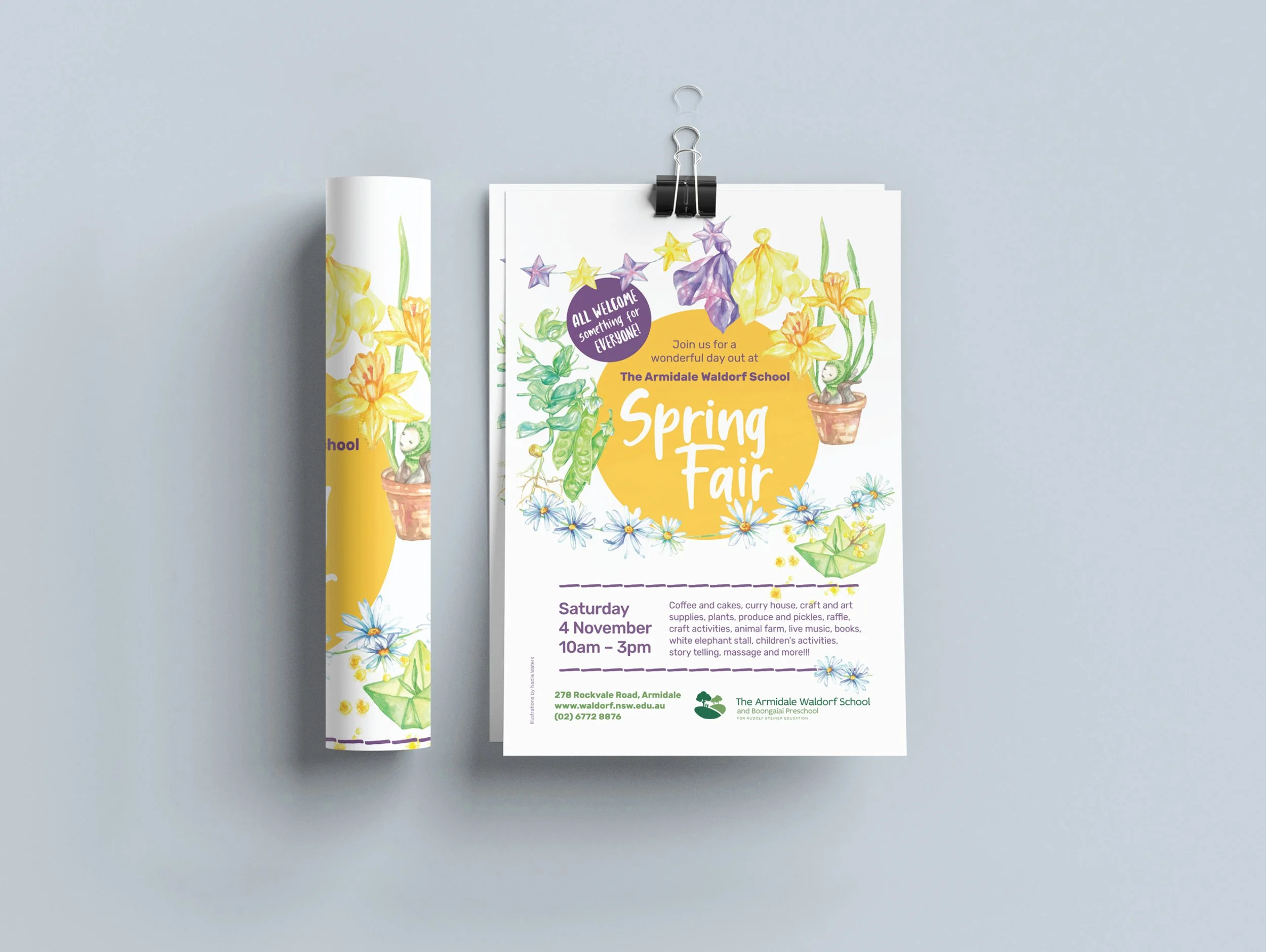 The Armidale Waldof School spring fair poster