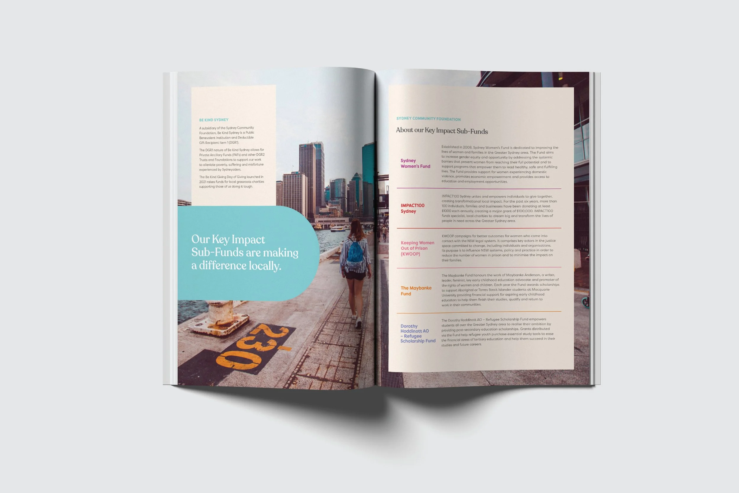 Sydney community foundation report spreads