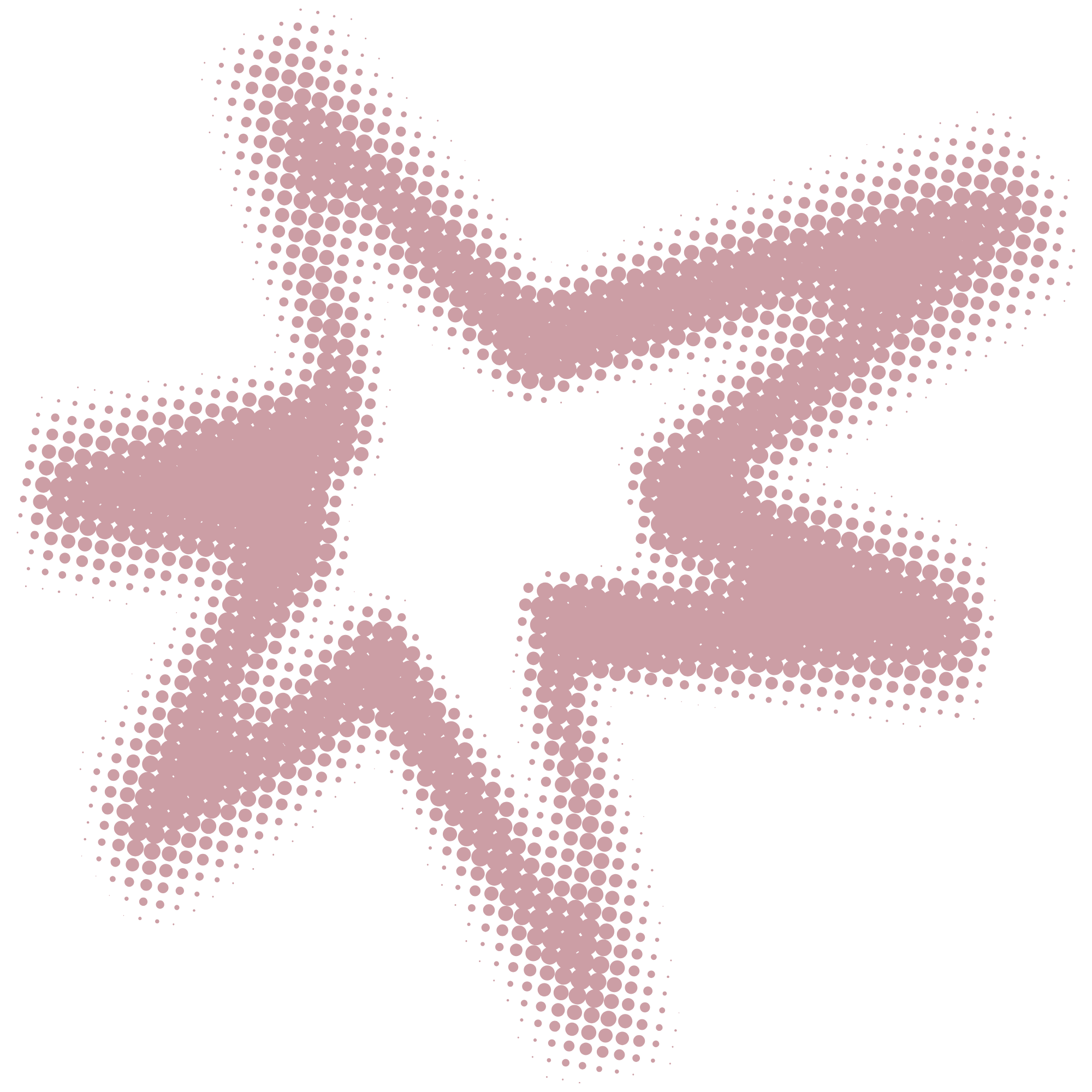 Pink halved butterfly with dotted wings on black background.