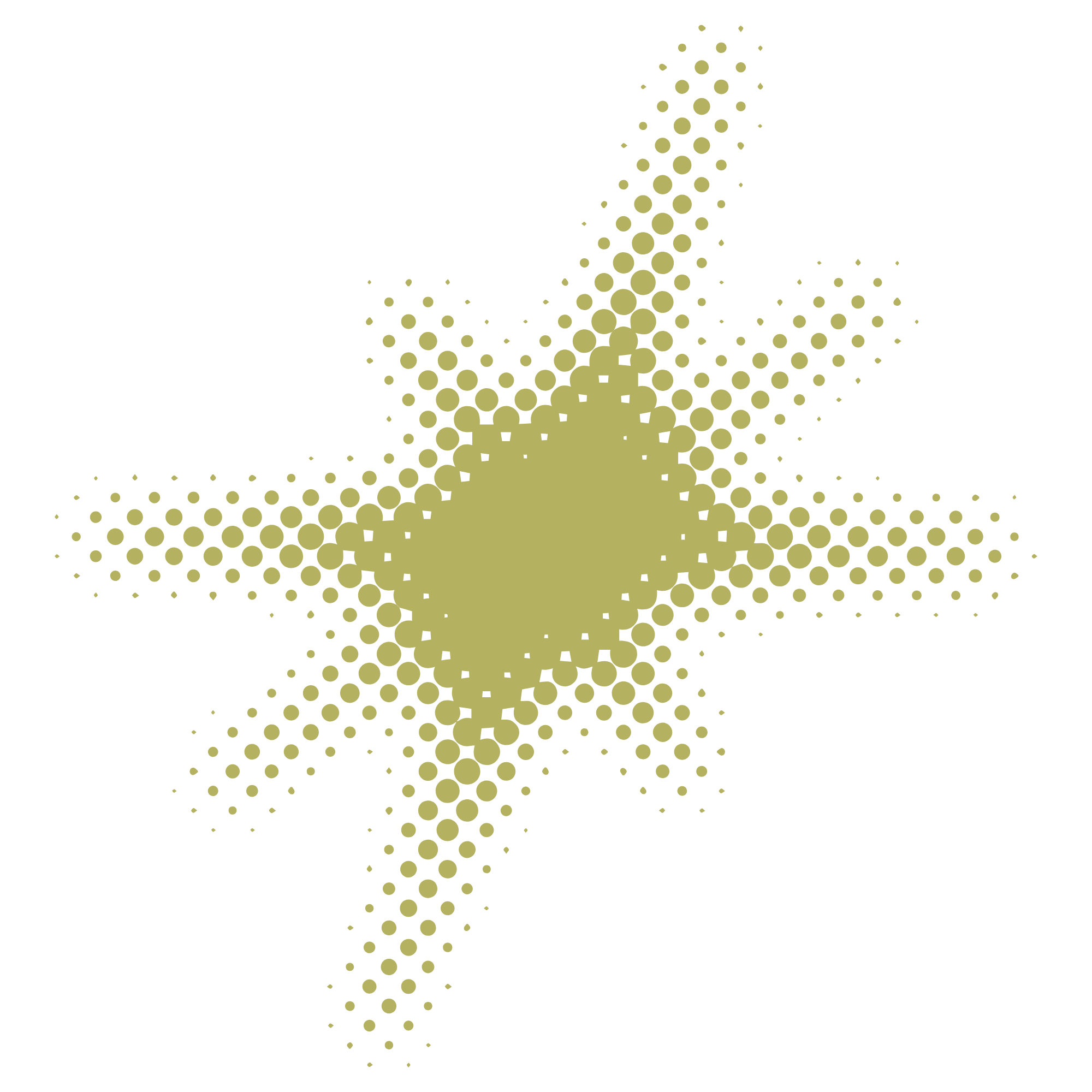 A stylized map of the United States made of gold-colored dots on a black background.