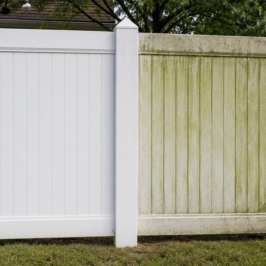 Why Vinyl Fence Panels Turn Chalky and Green Over Time