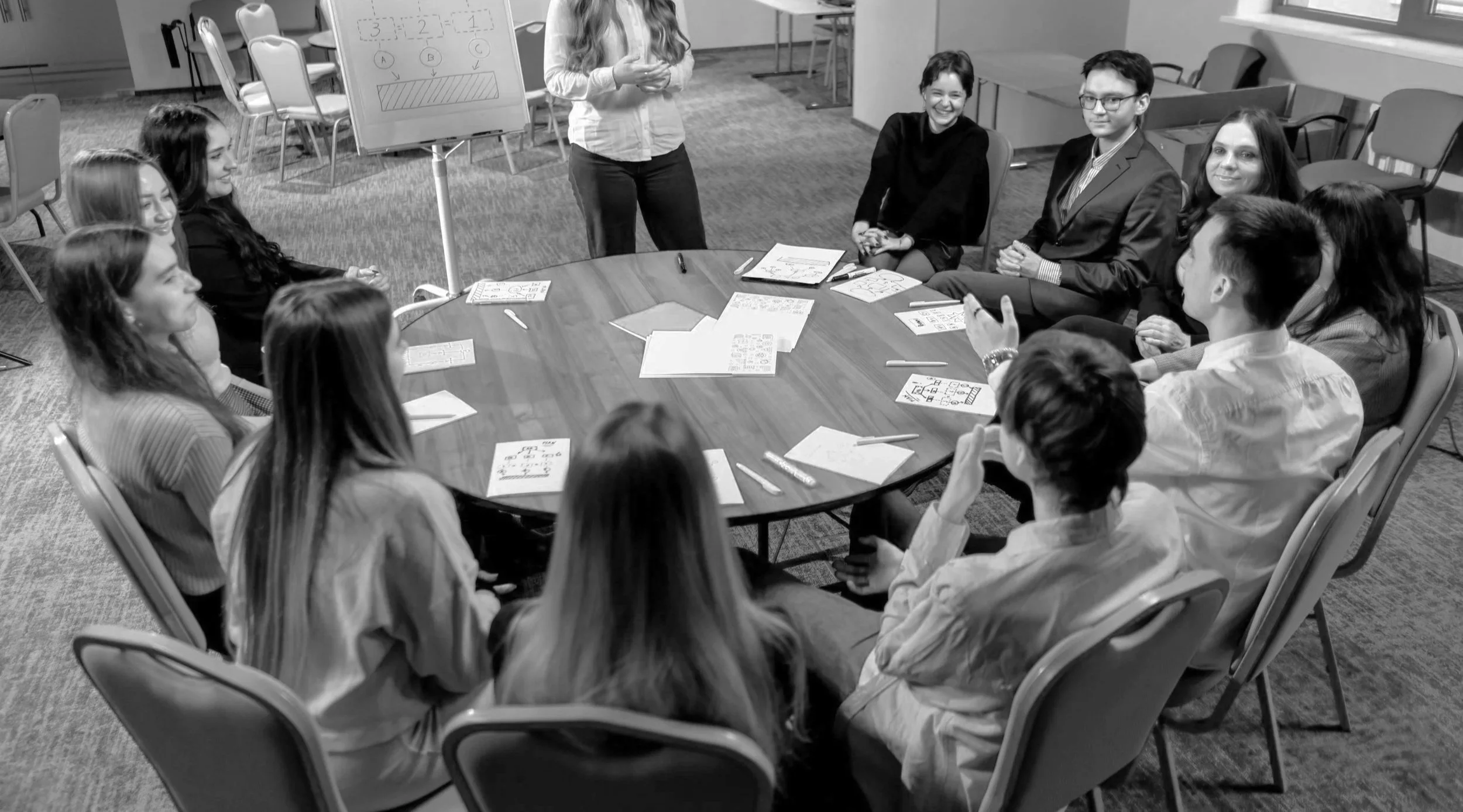 Team participating in facilitated workshop session