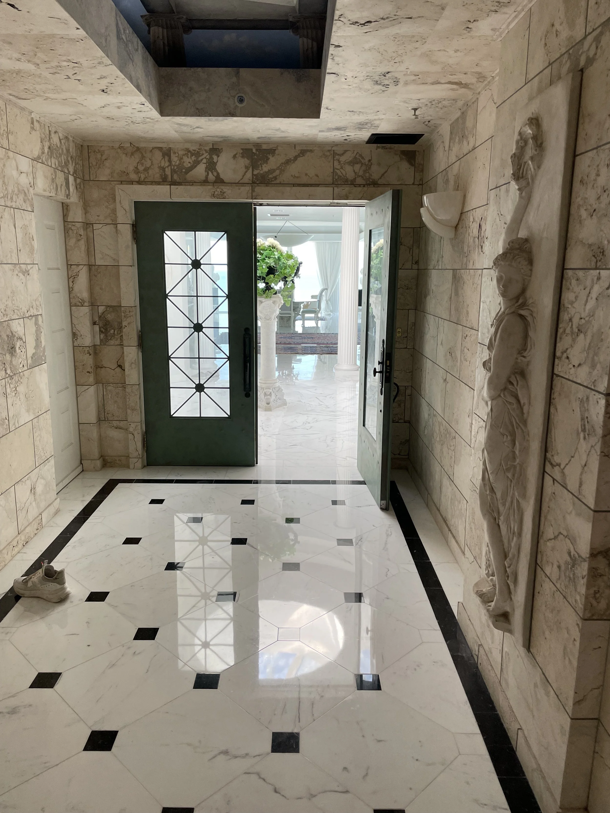 High-rise condo entrance lighting levels. 