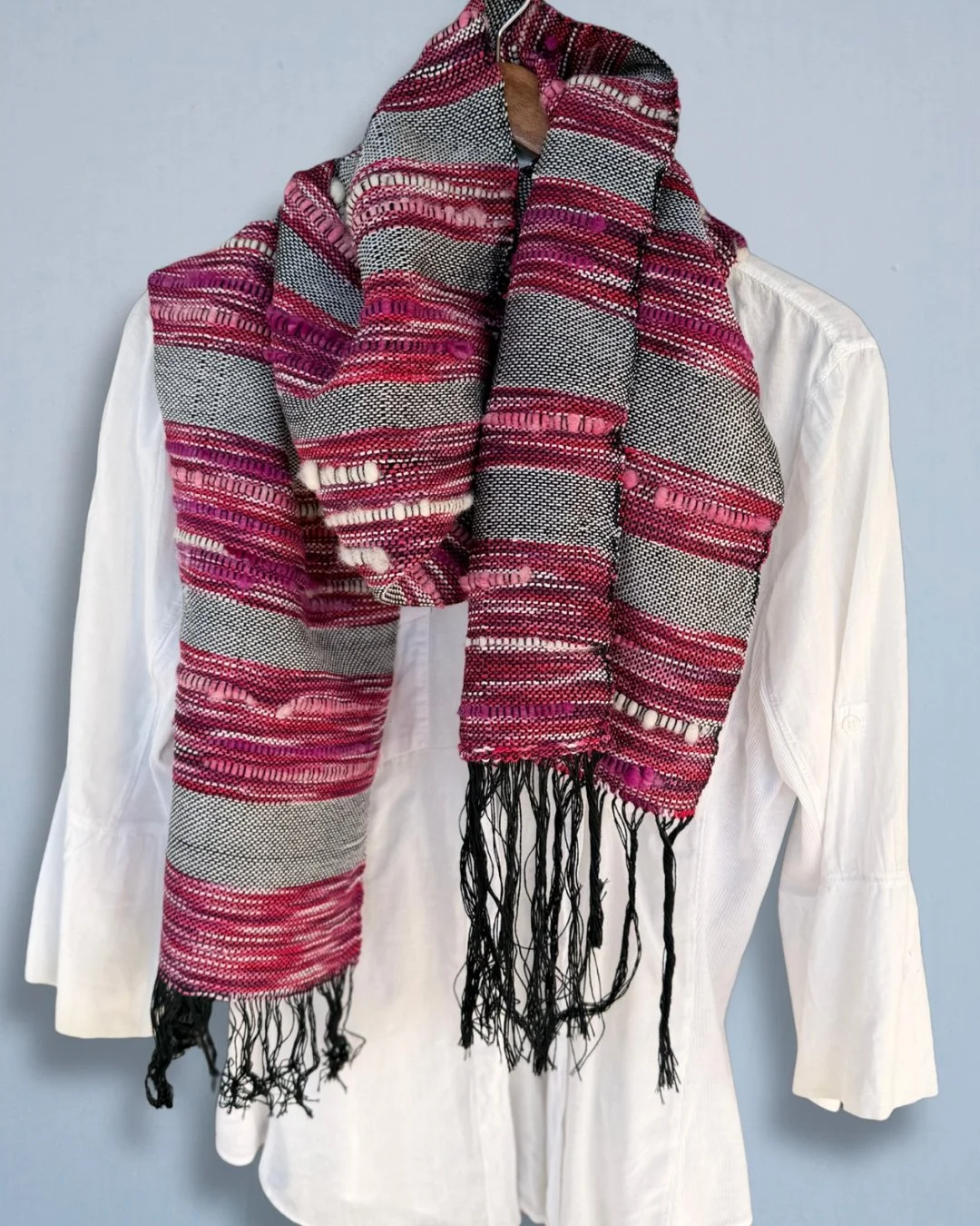 Hand-woven alpaca shawl