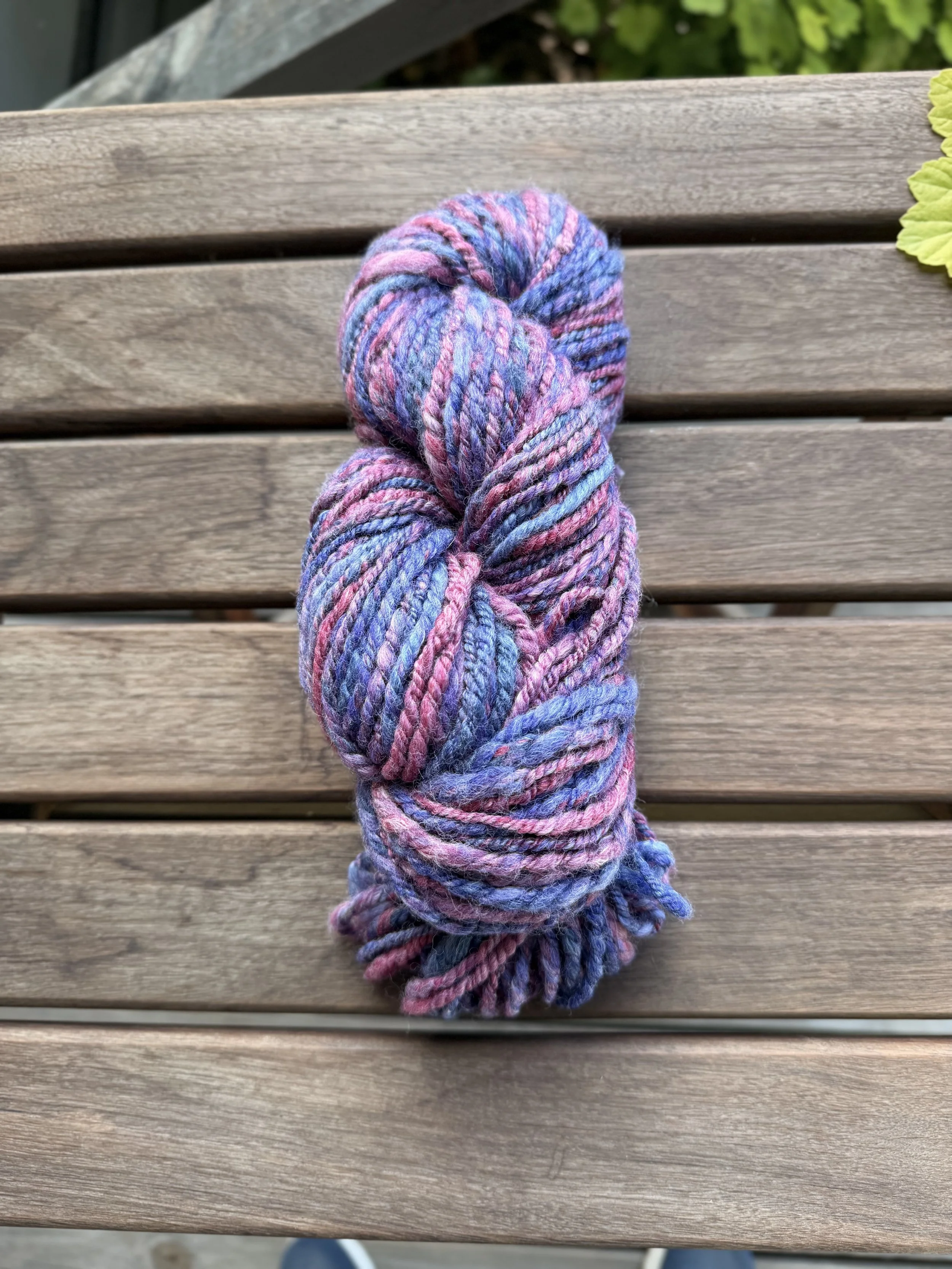 Berry handspun yarn