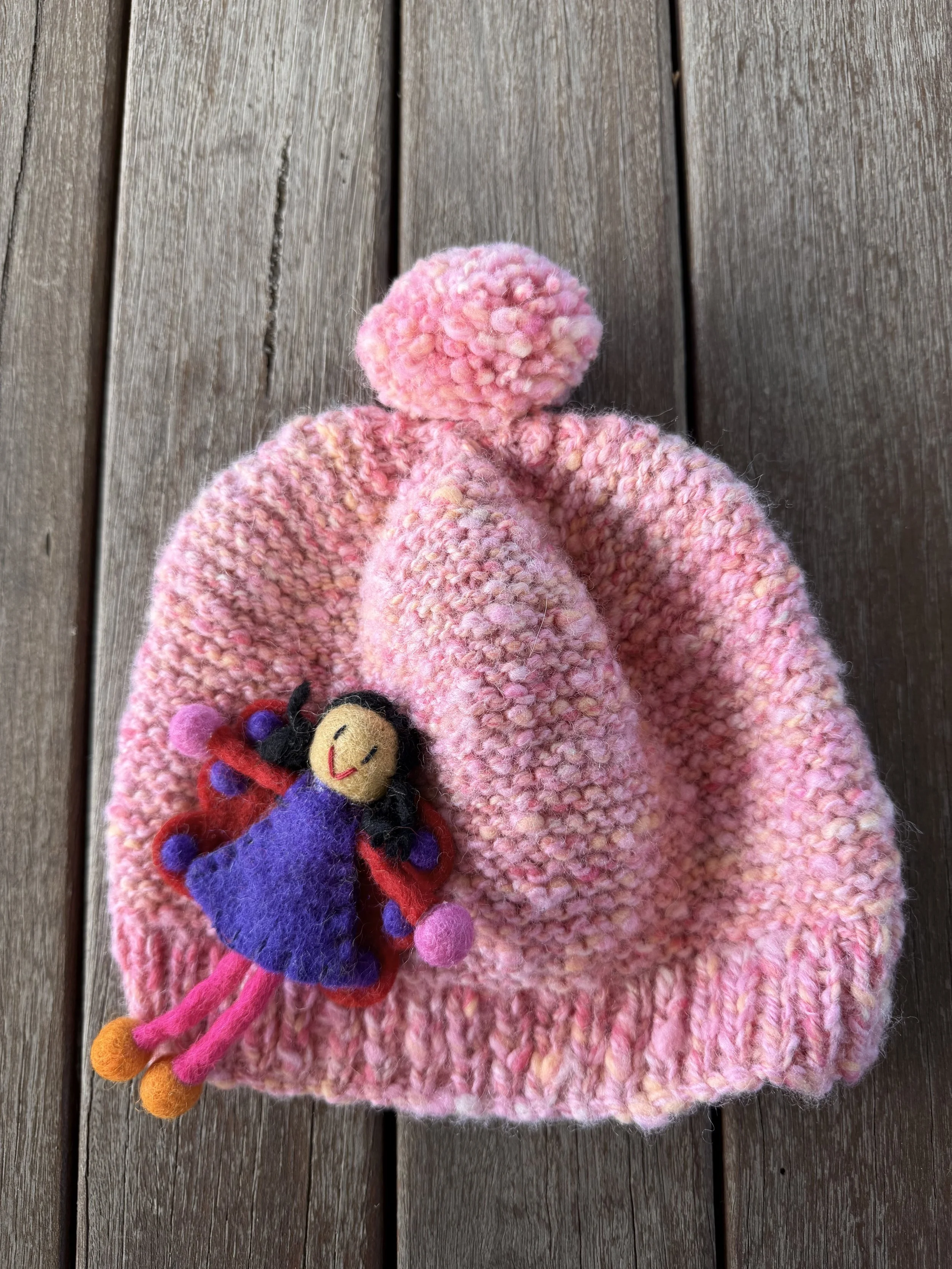 Baby pink beanie (12-18 months)