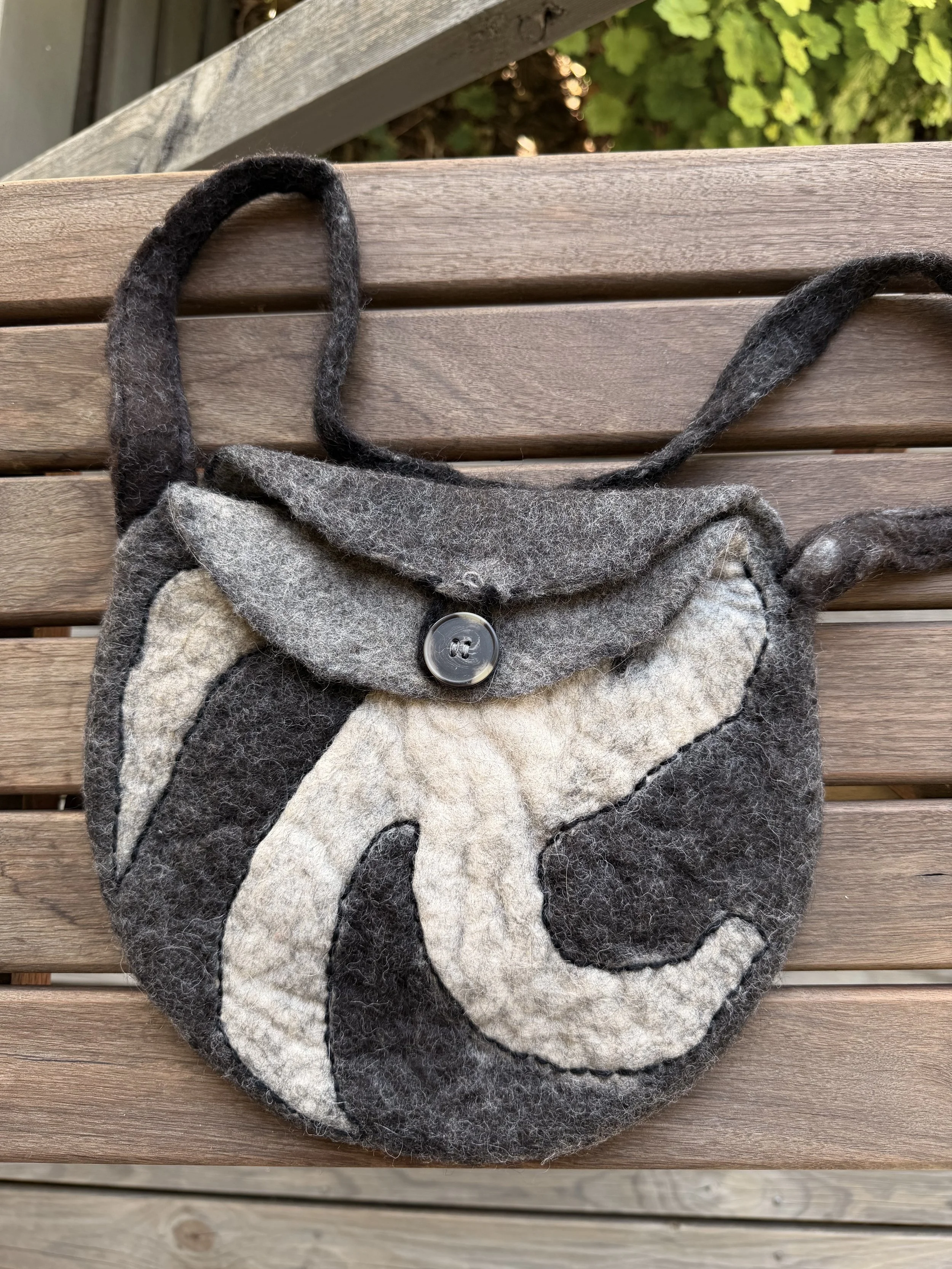 Handmade alpaca handbag