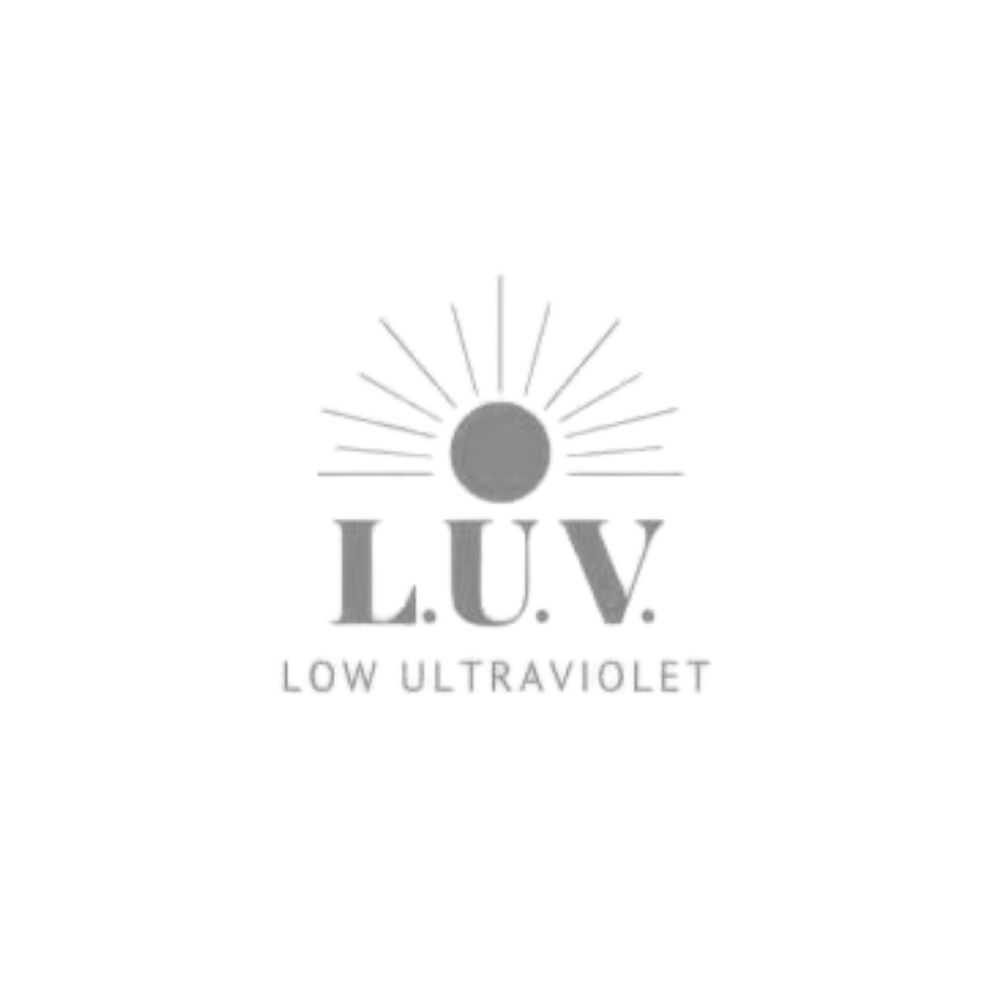 The logo of L.U.V. Low Ultraviolet.
