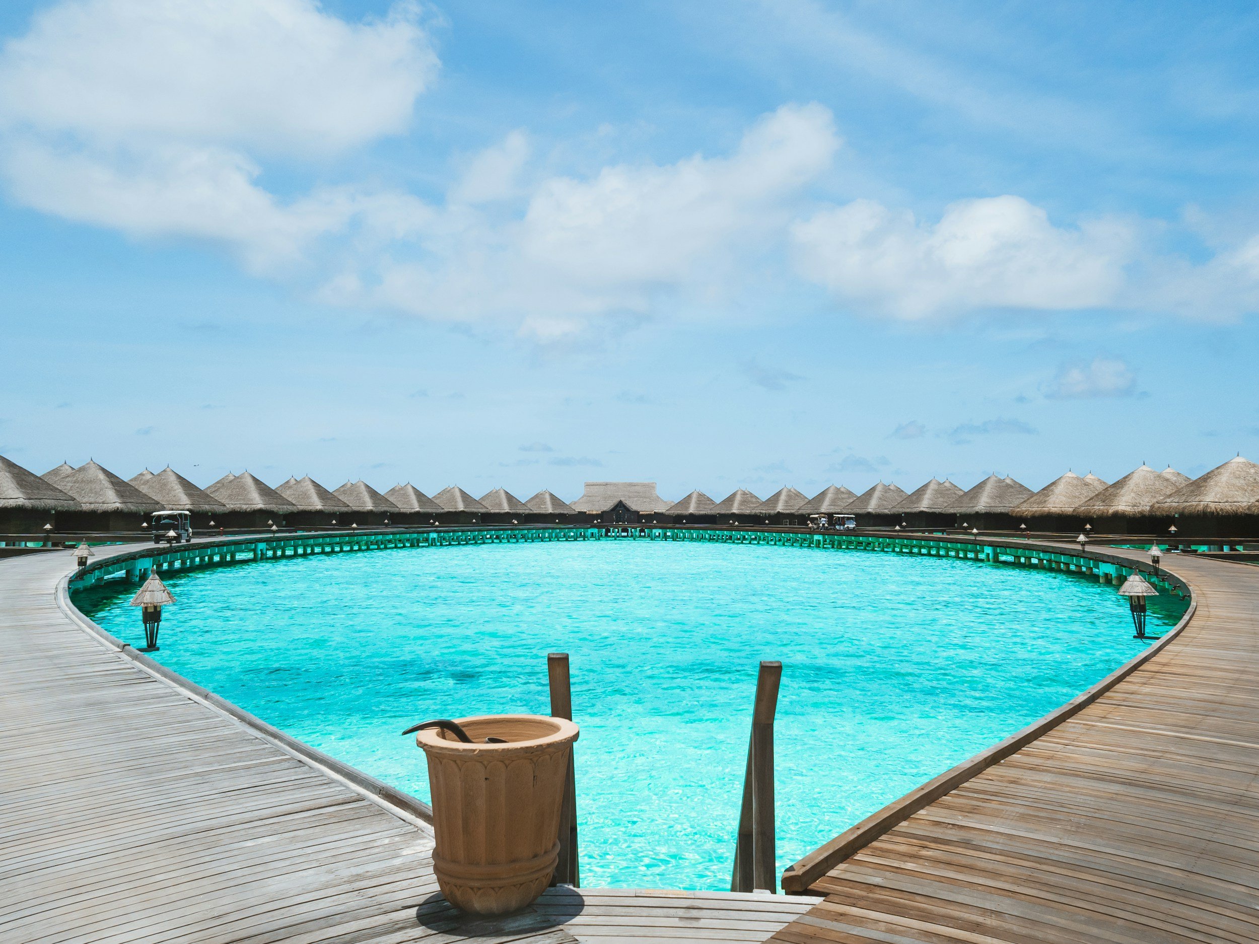 Pool in a tropical location