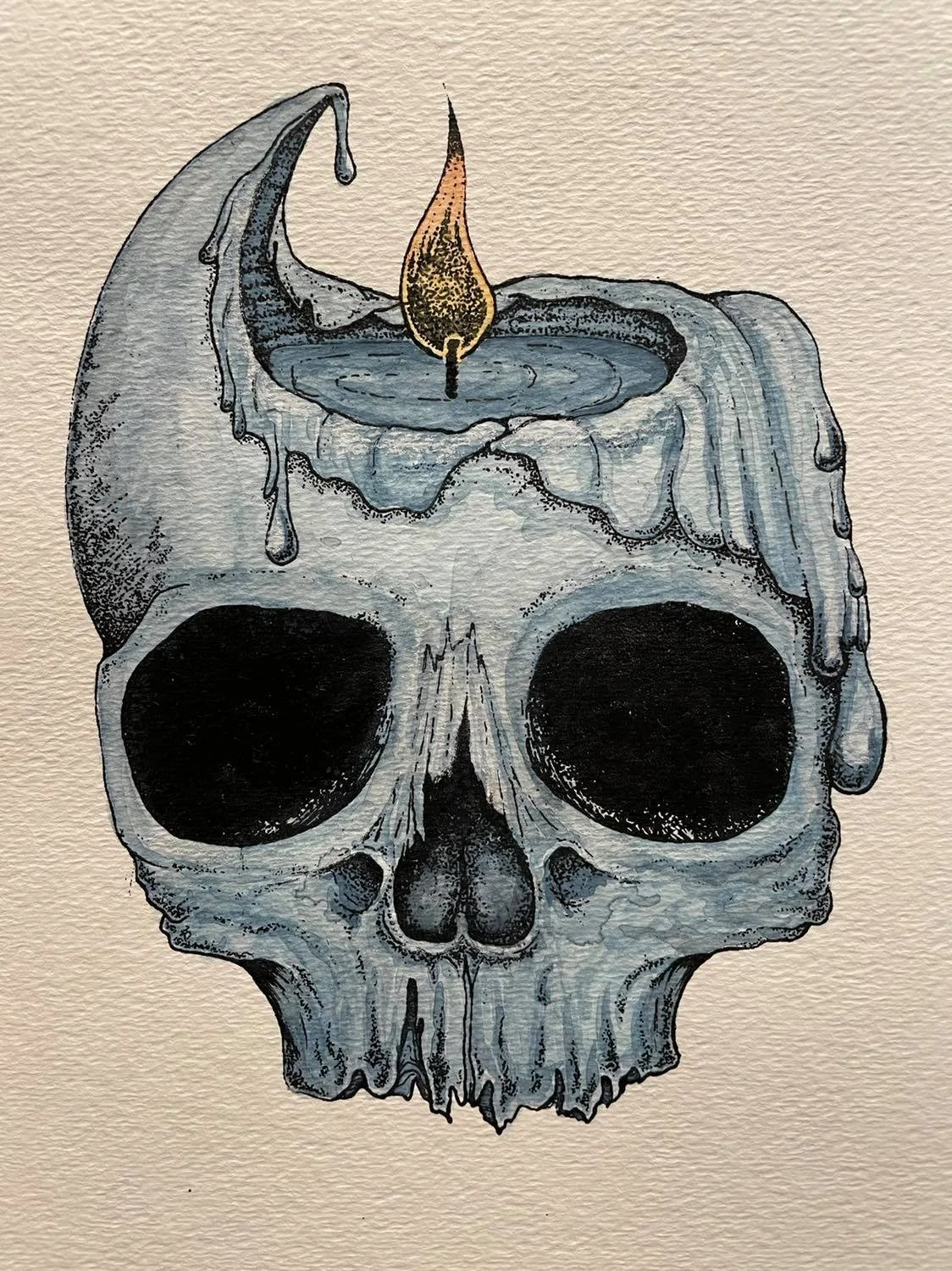 "Slow Burn" Ink and Watercolor on Ppaper