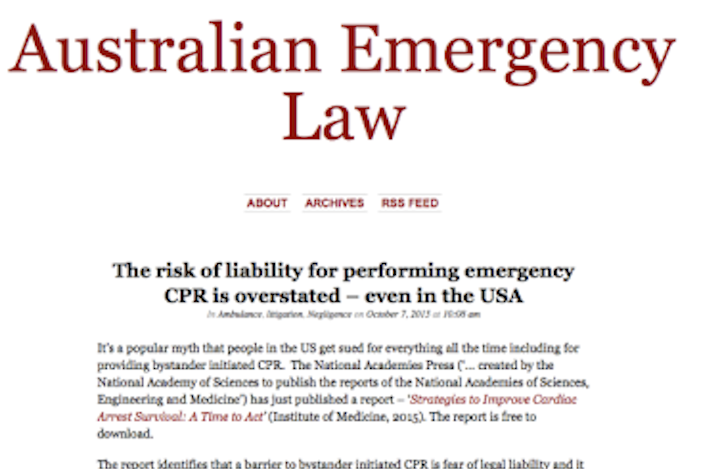 Collapsed and Unconscious = Start Simple CPR!