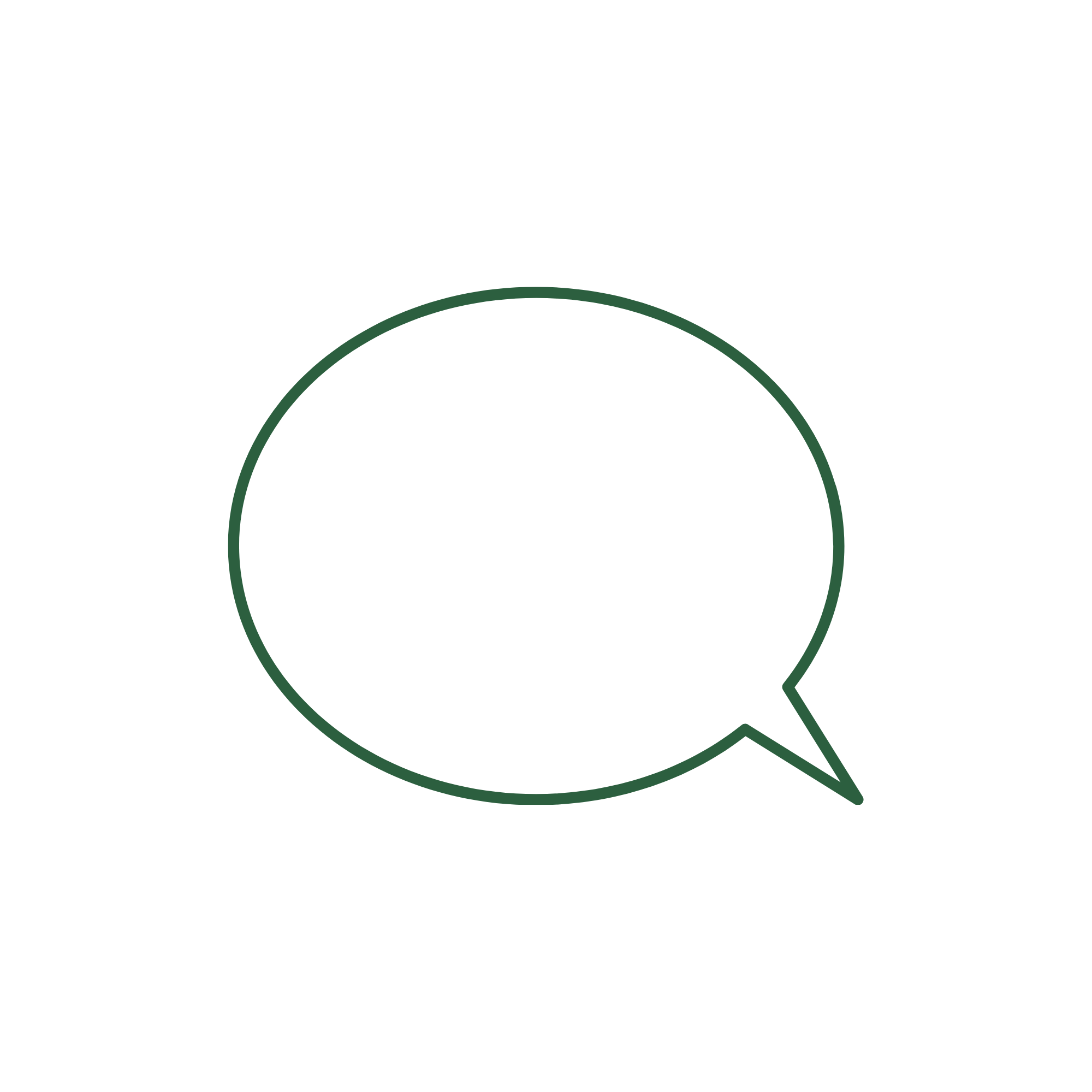 Speech bubble icon.