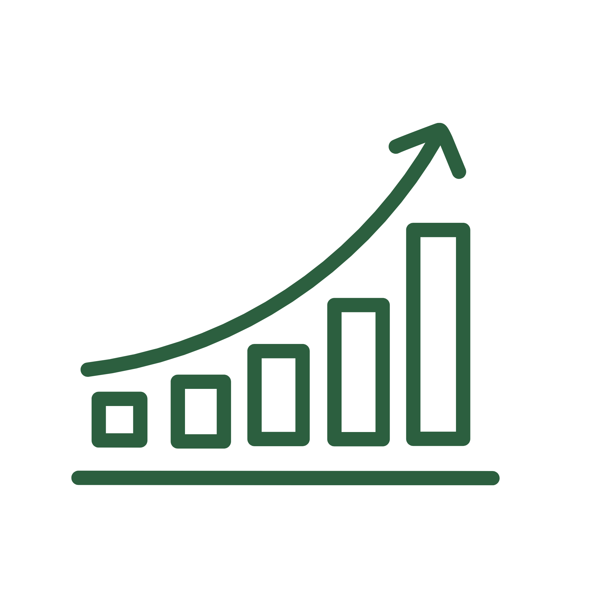 Business growth chart icon
