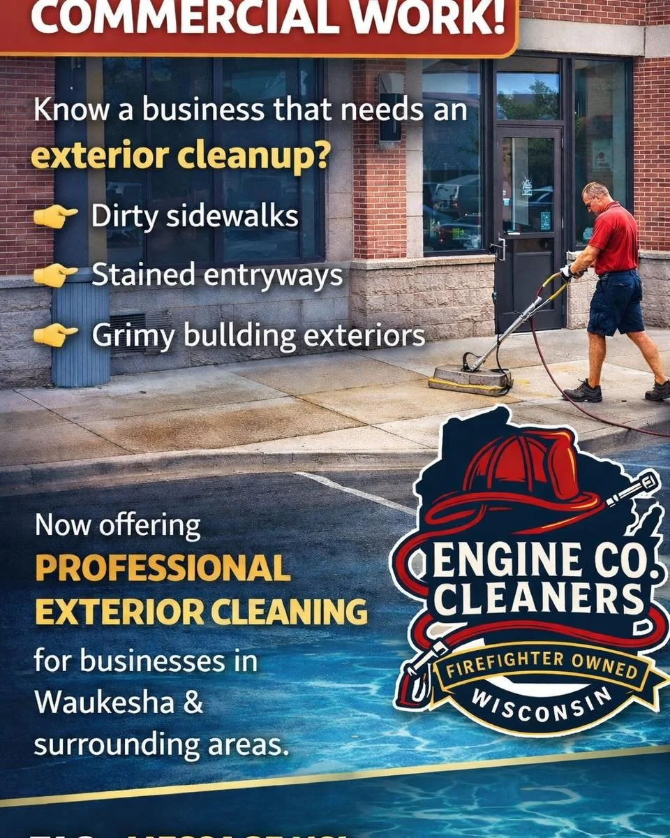 Looking to expand into more commercial work this season 💥

Do you know a local business that could use an exterior cleanup? Storefronts and entryways are the first thing people see and get an impression on a business. 

👉 Dirty sidewalks
👉 Stained