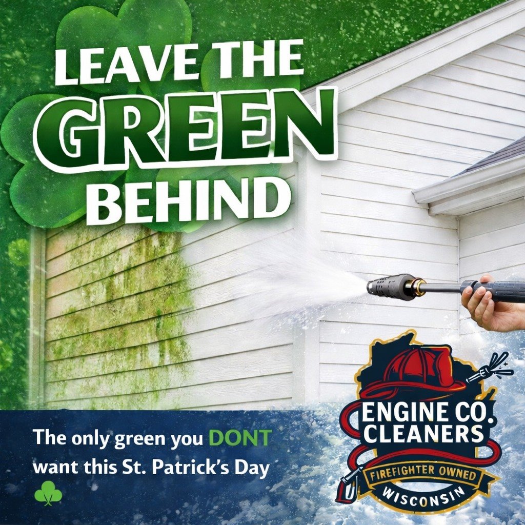 If your house is turning green&hellip; it might not be St. Patrick&rsquo;s Day spirit.

That&rsquo;s algae &mdash; and it&rsquo;s extremely common on homes across Southeast Wisconsin.

The good news: they come off easily with professional cleaning.

