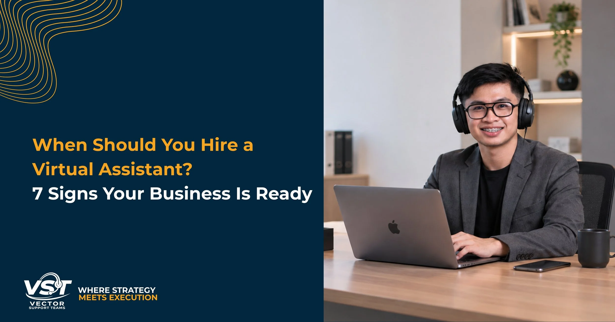 Business owner evaluating when to hire a virtual assistant to increase capacity and improve daily business operations