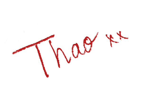 Red, handwritten style text reading 'Thank you' on a black background.